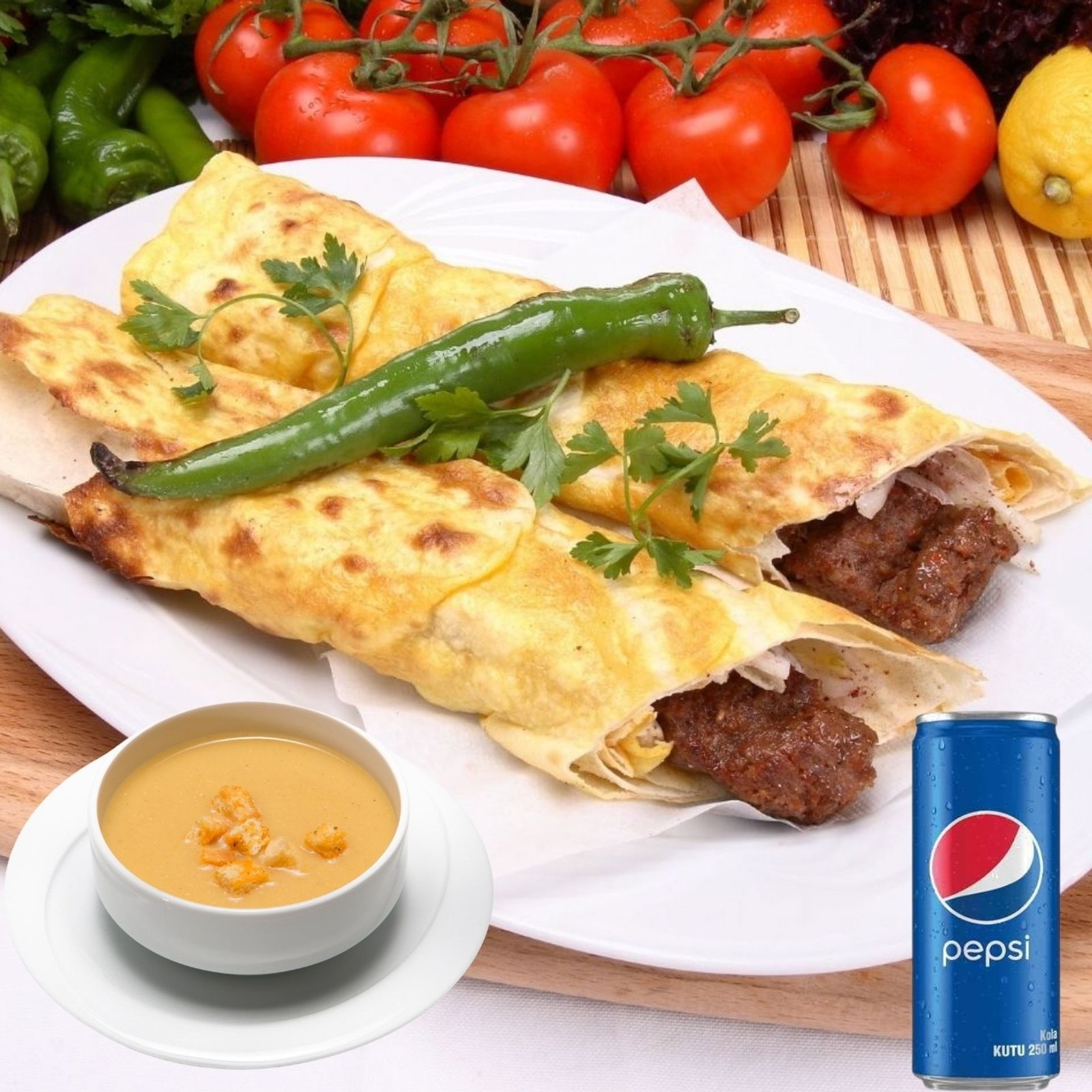 Çorbalı Adana Kebap Dürüm Menü