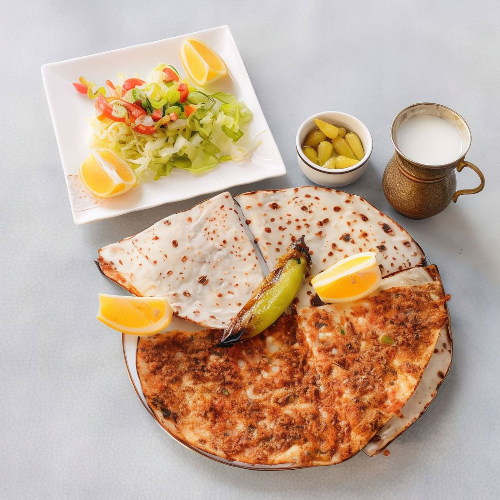 4'lü Lahmacun & İçecek (1 L.) Menü