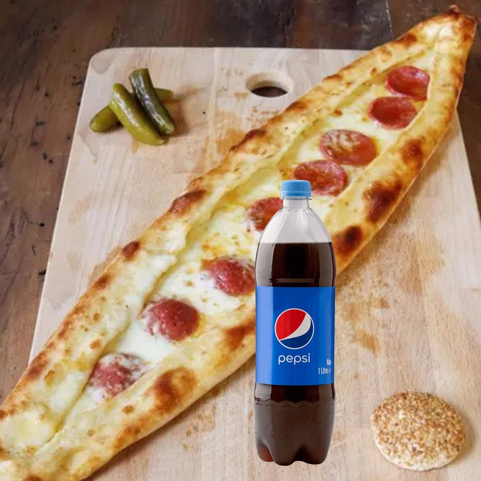 2'li Sucuklu Kaşarlı Pide Menü