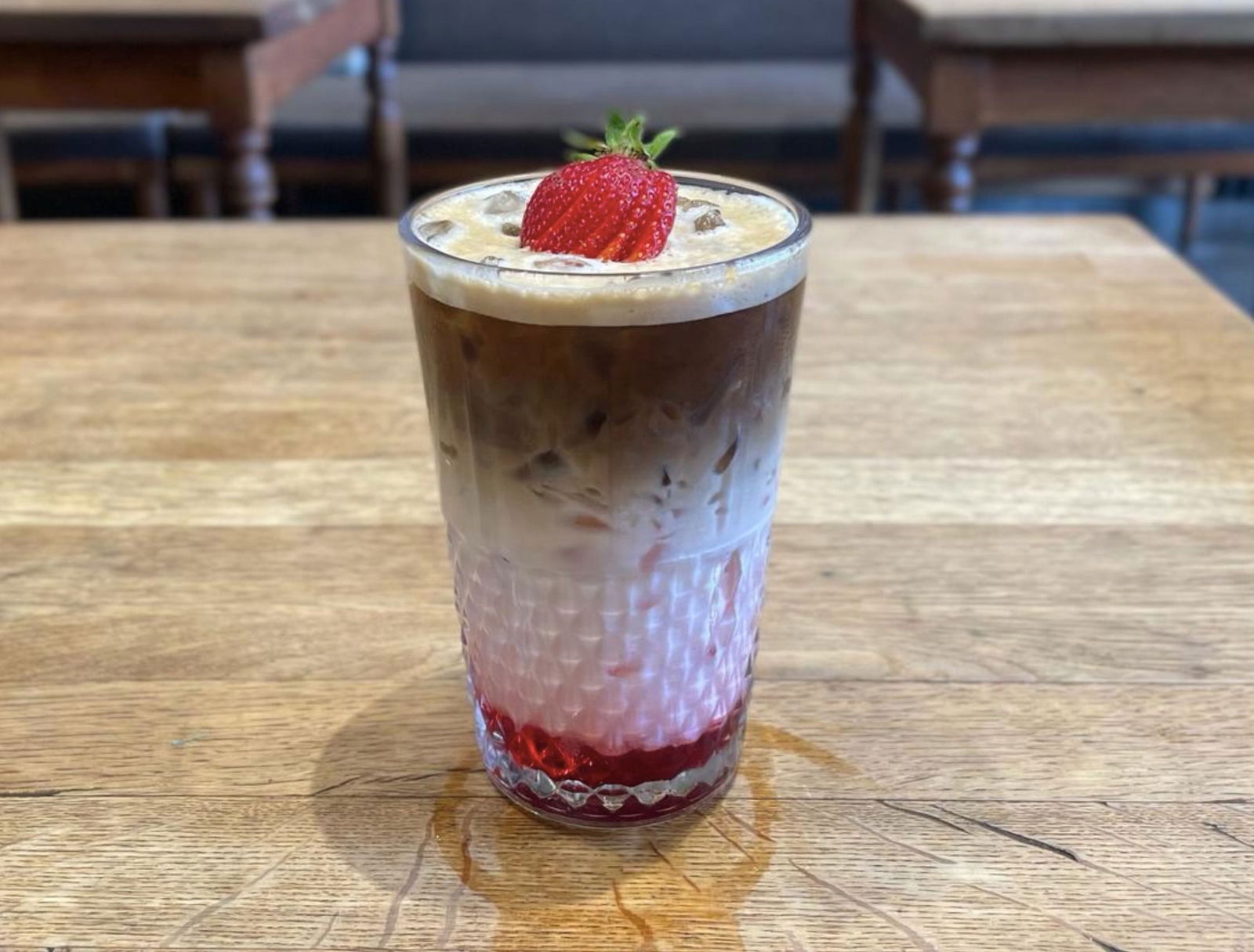 Strawberry Iced Latte