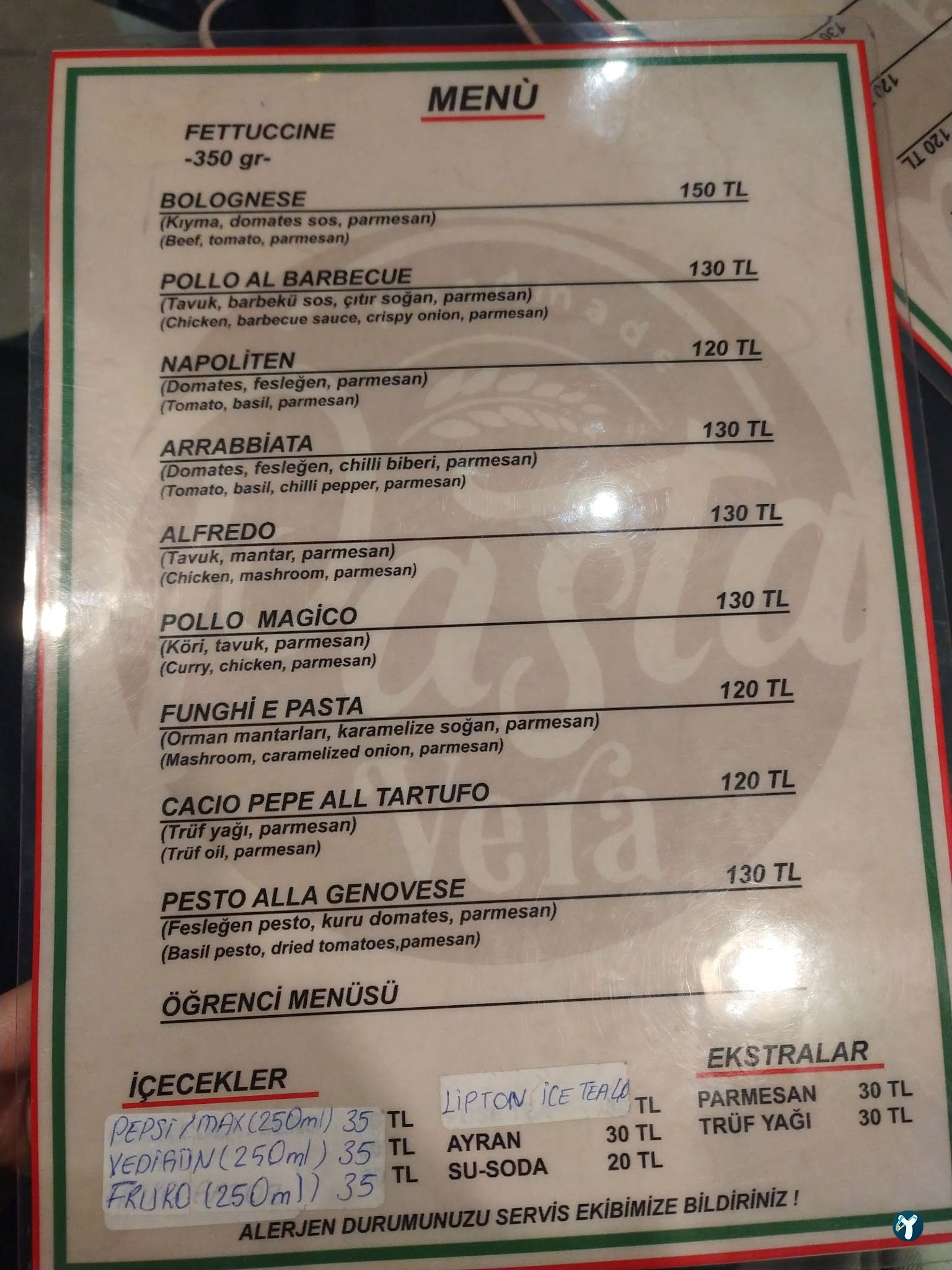 Pasta Vera Beşiktaş