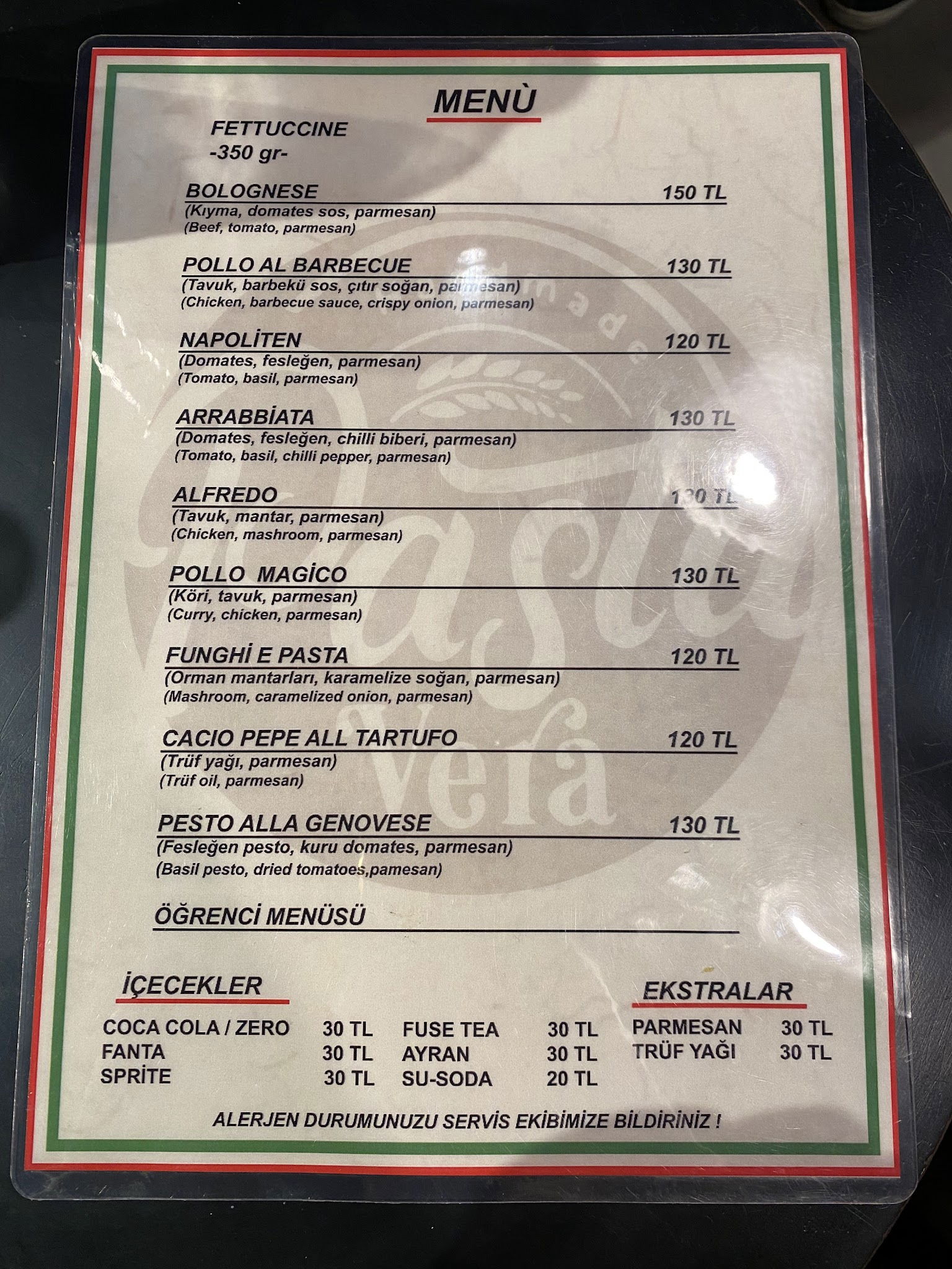 Pasta Vera Beşiktaş