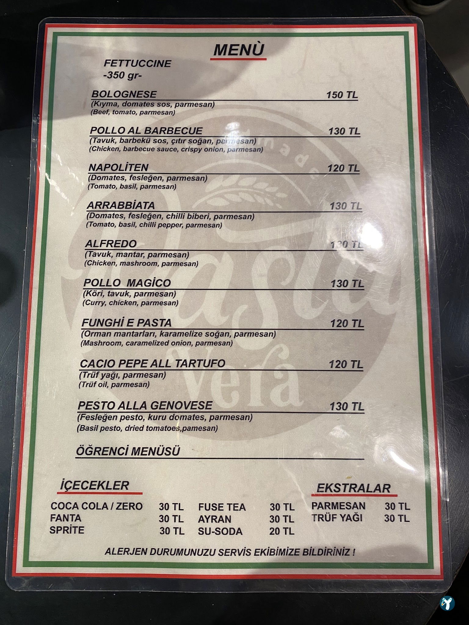 Pasta Vera Beşiktaş