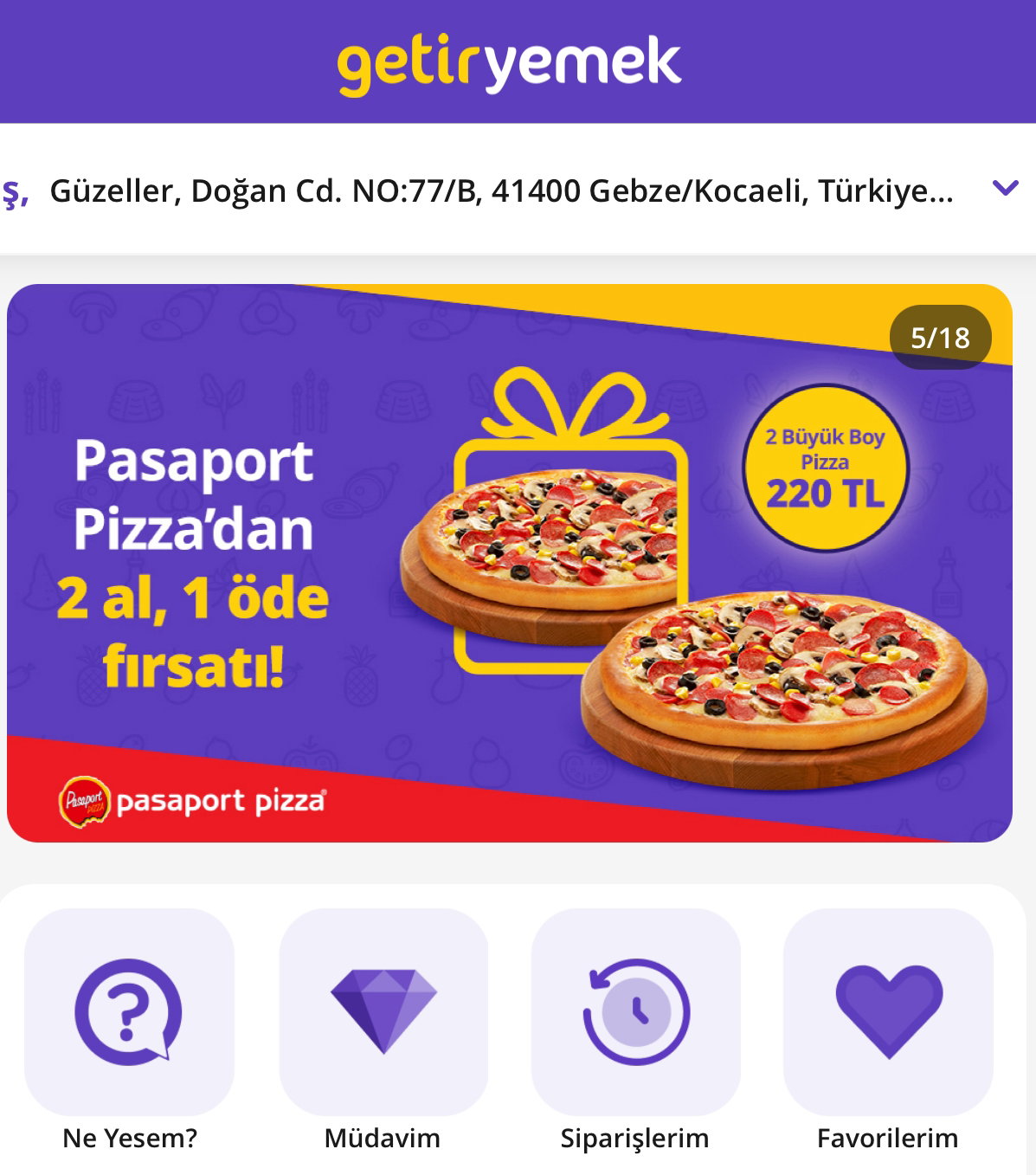 Pasaport Pizza Gebze