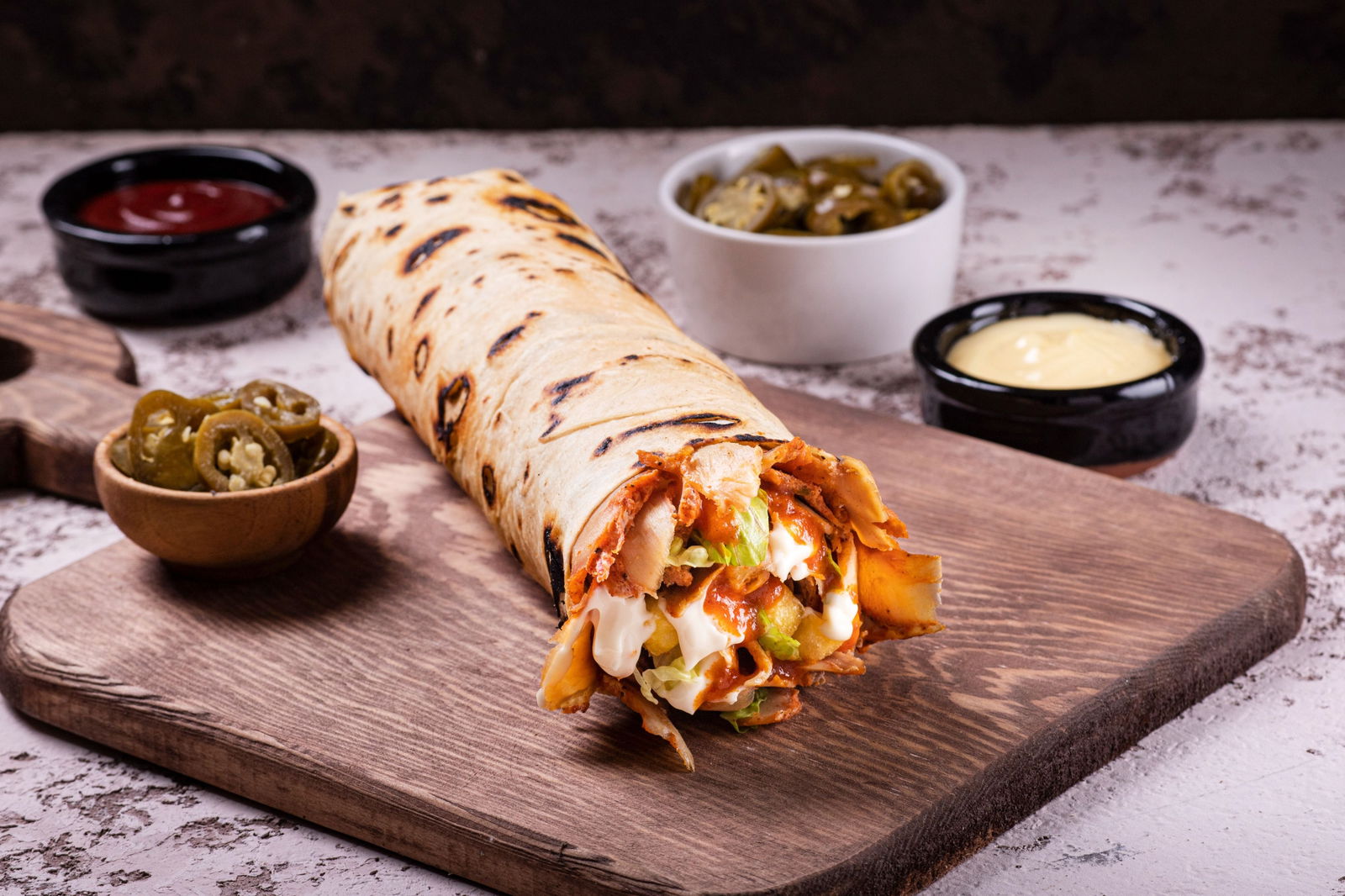 Acılı Tavuk Döner Dürüm