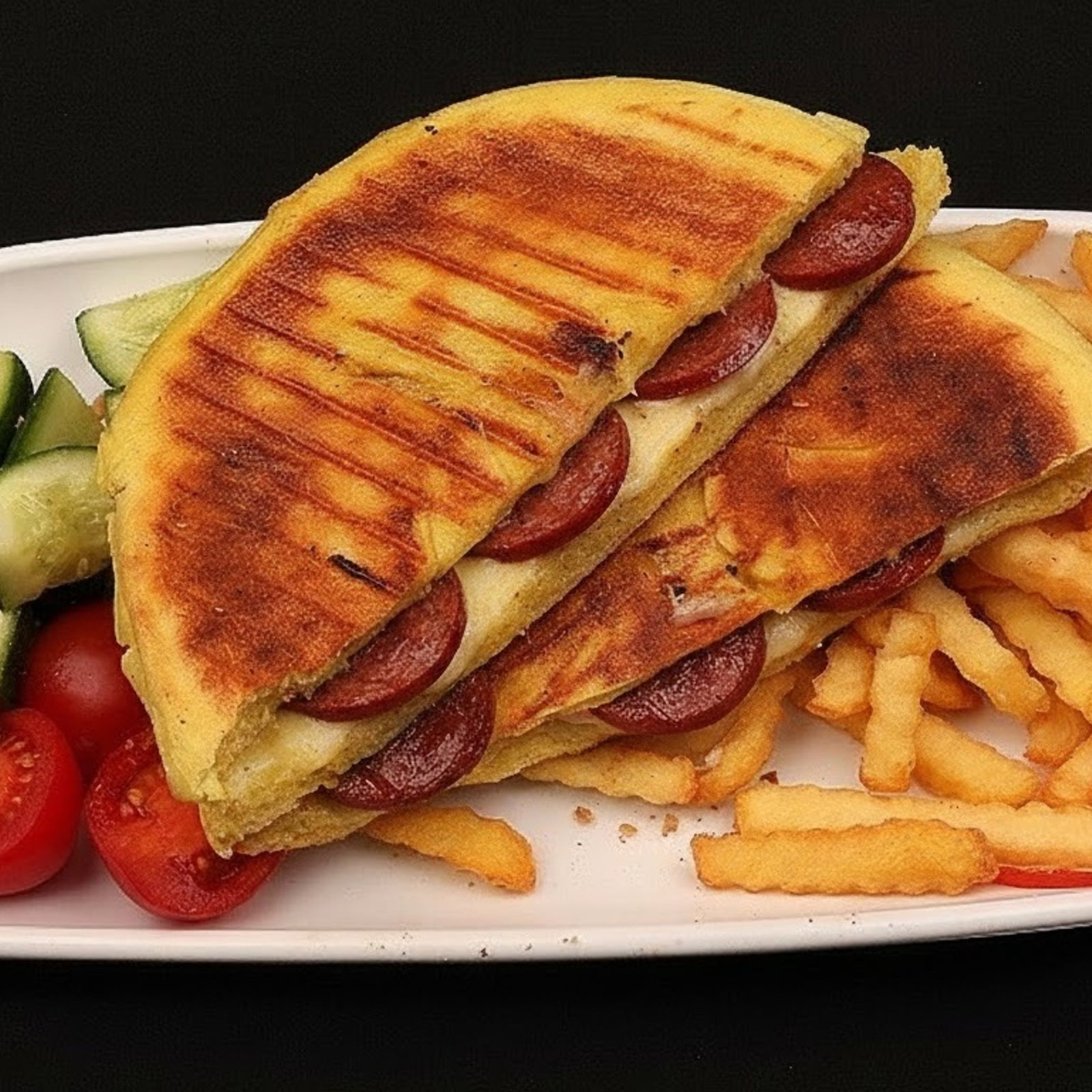 Sucuklu Bazlama Tost