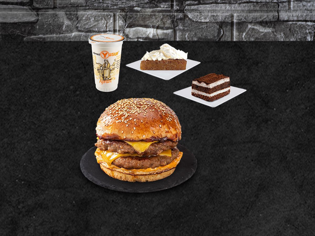 Burger (Çift Köfte) En Tatlı Menü