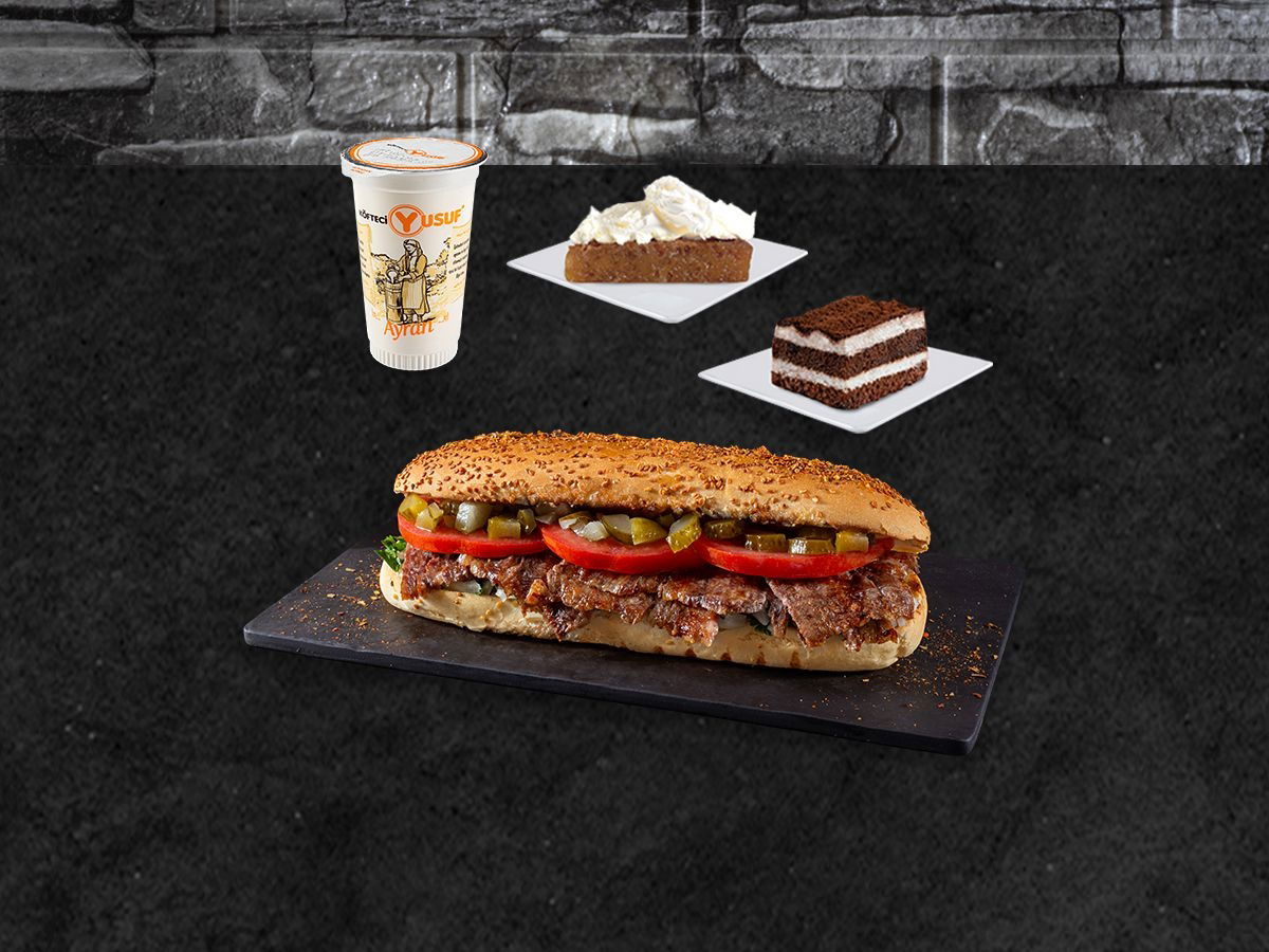 En Tatlı Yarım Porsiyon Ekmek Arası Döner Menü