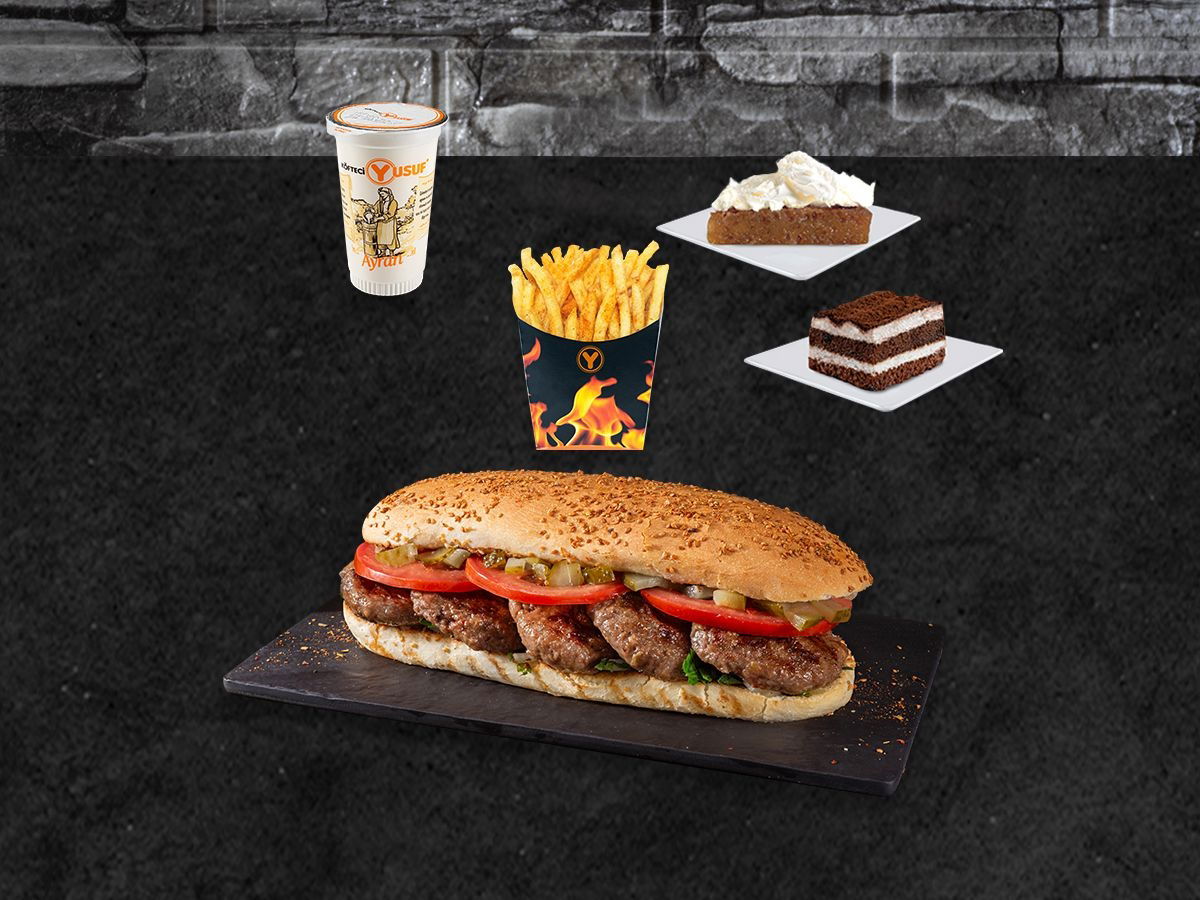 Dört Dörtlük Tam Porsiyon Ekmek Arası Köfte Menü
