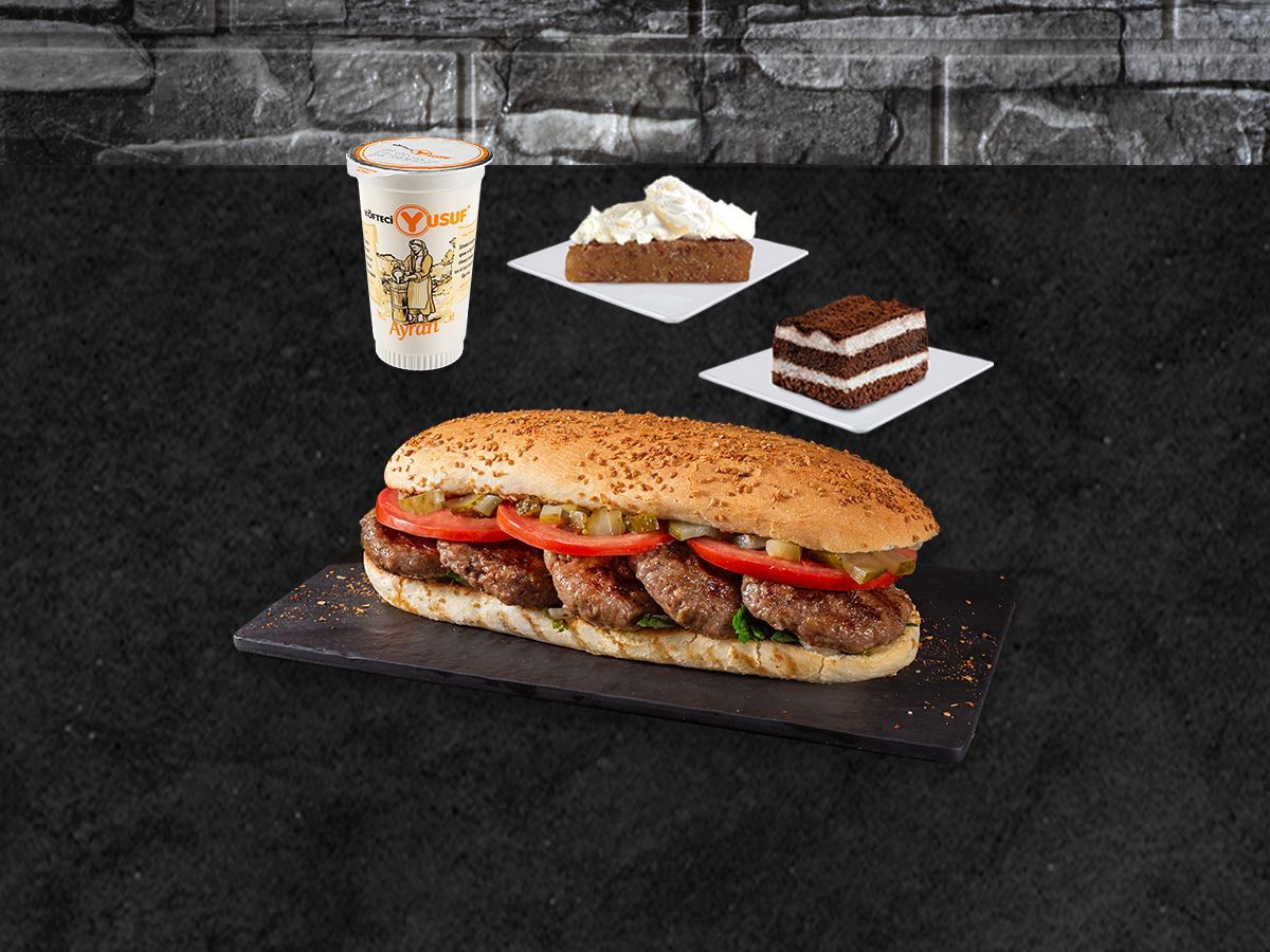 En Tatlı Tam Porsiyon Ekmek Arası Köfte Menü