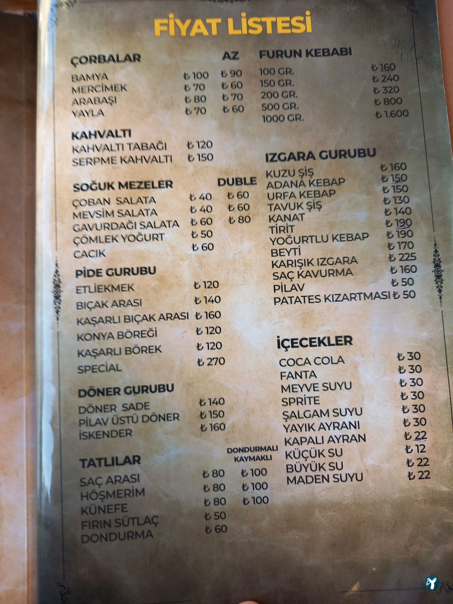Ravi Restaurant Konya Mutfağı