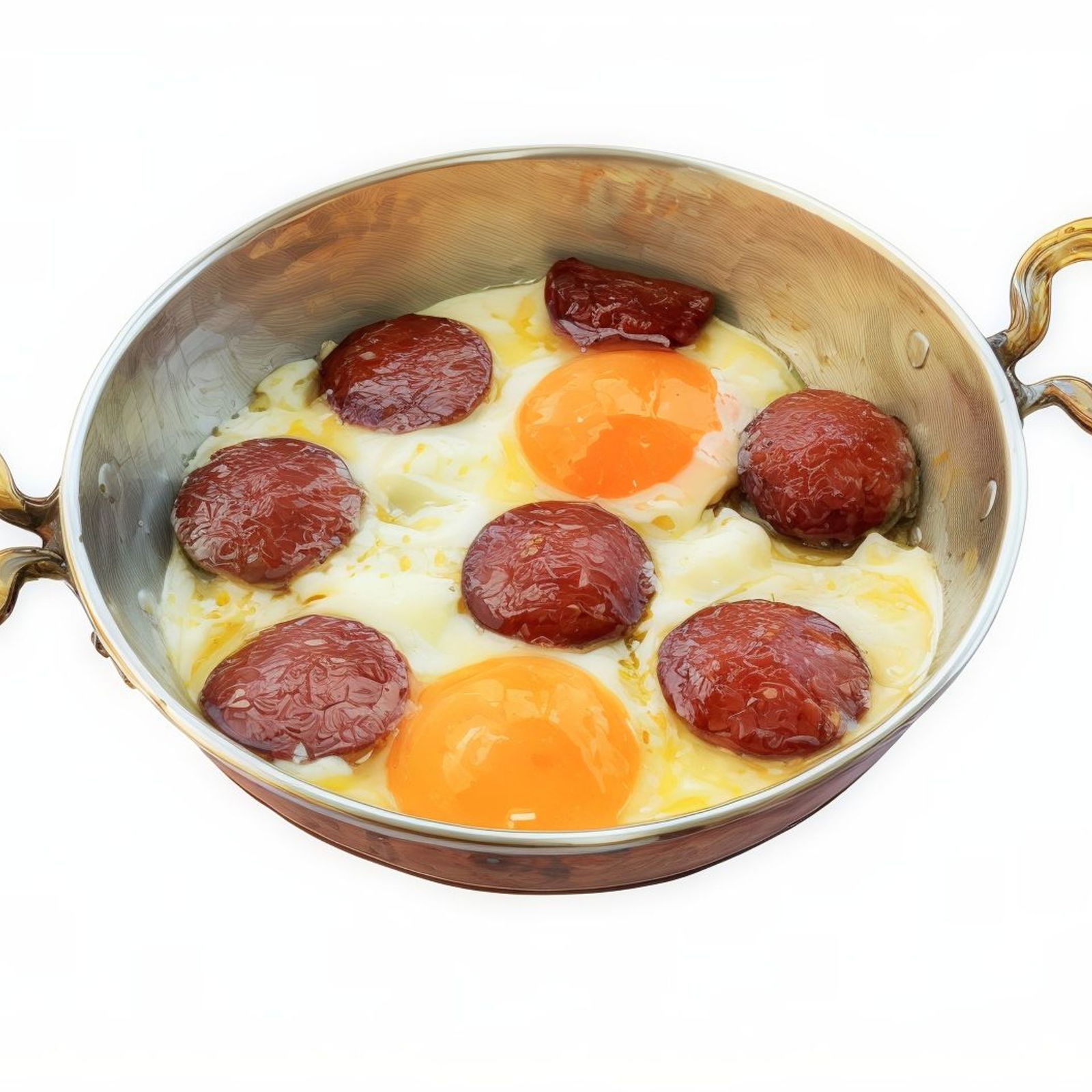 Sahanda Sucuklu Kaşarlı Yumurta