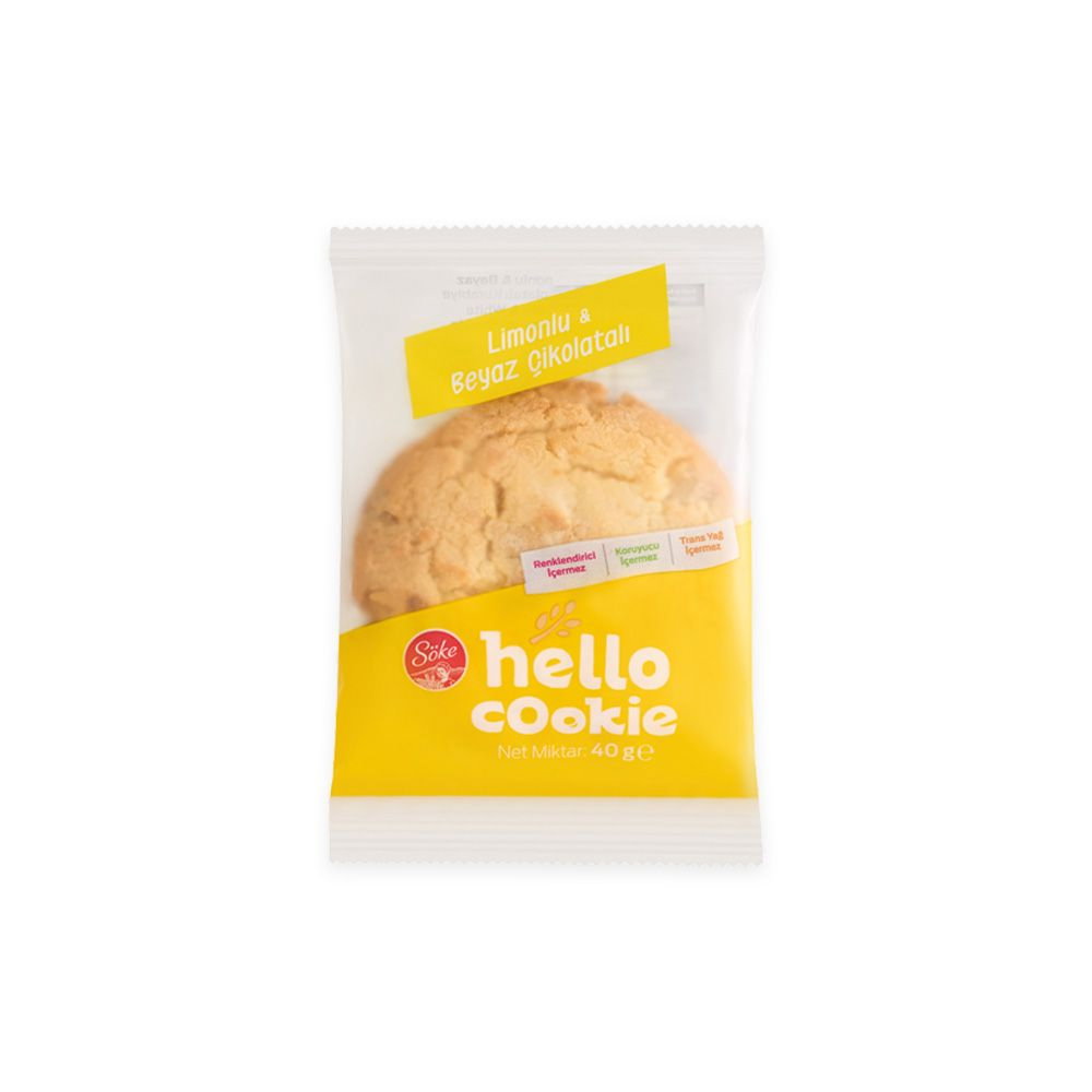 Hello Cookie – Limonlu & Beyaz Çikolatalı (40 gr.)