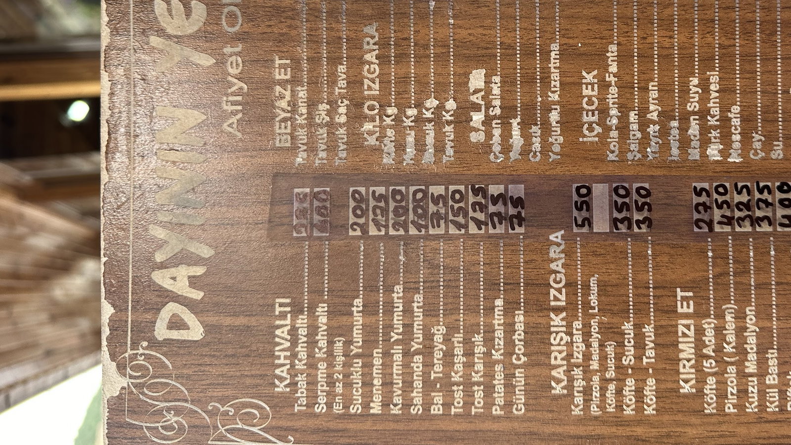 Dayinin Yeri Izgara Evi