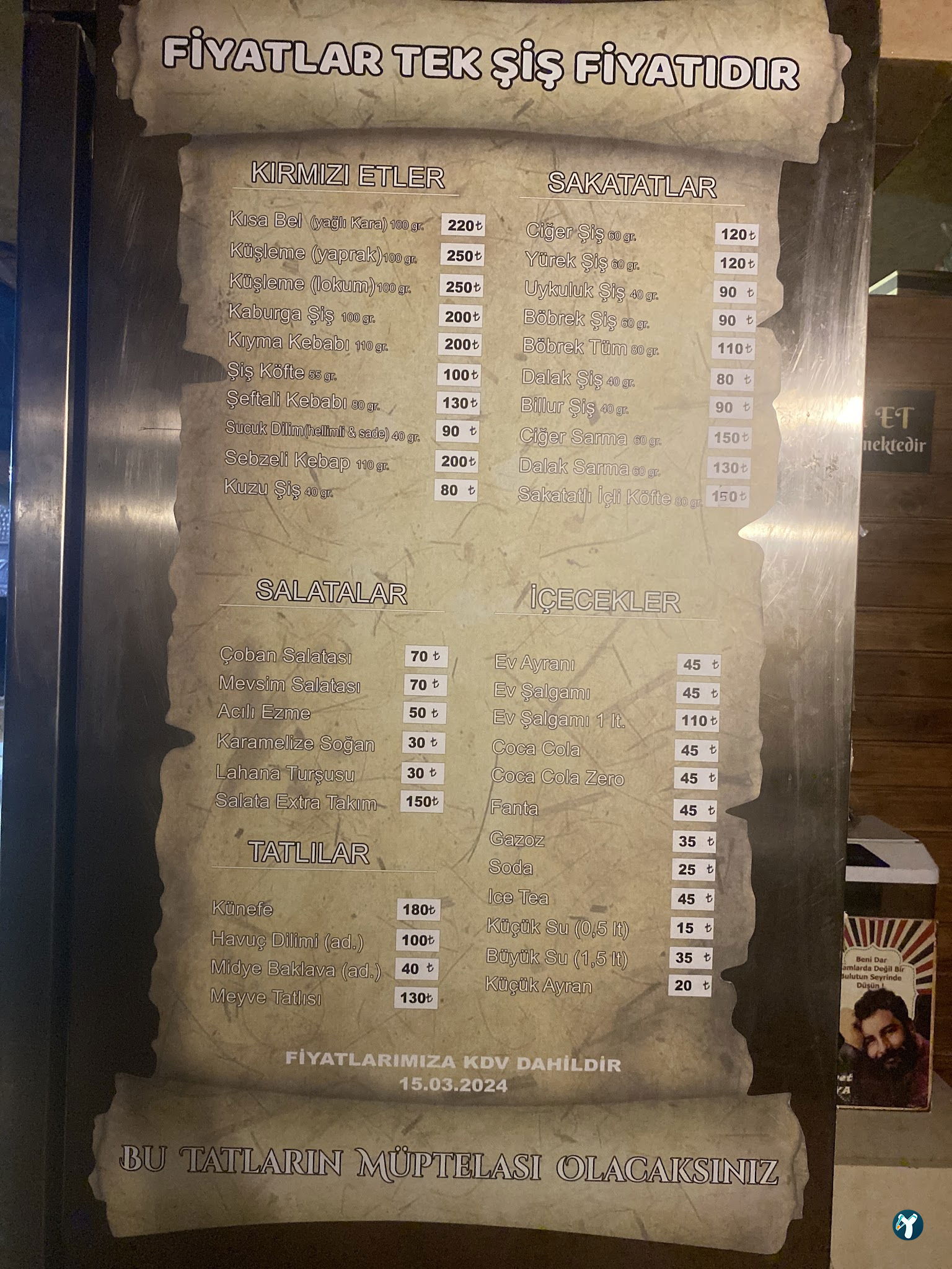 The Salaş Ciğer Şeftali Kebabı (Kebap Evi)