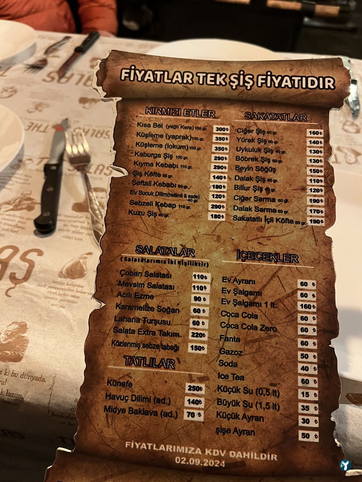 The Salaş Ciğer Şeftali Kebabı (Kebap Evi)