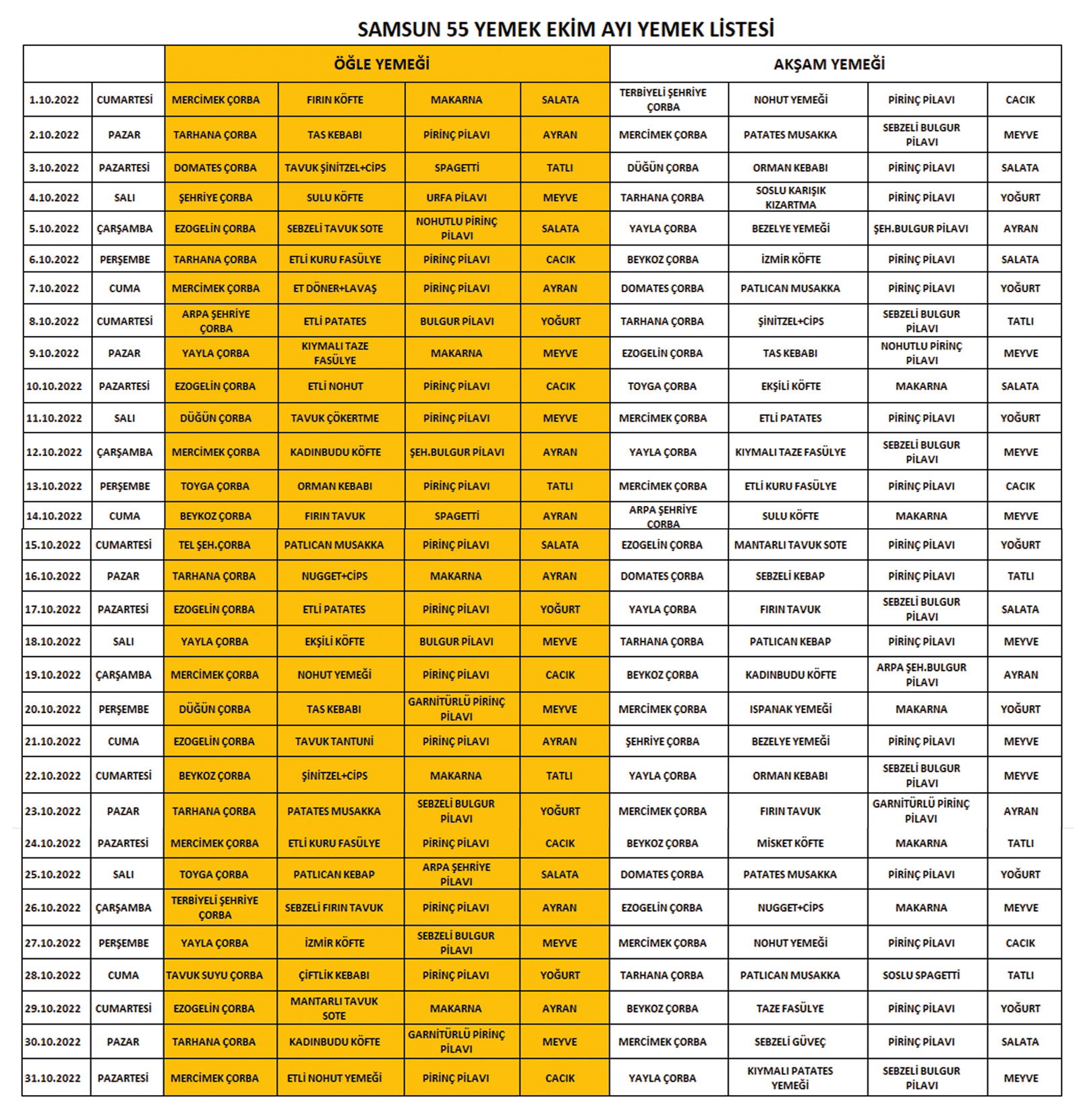 Samsun 55 Food Catering