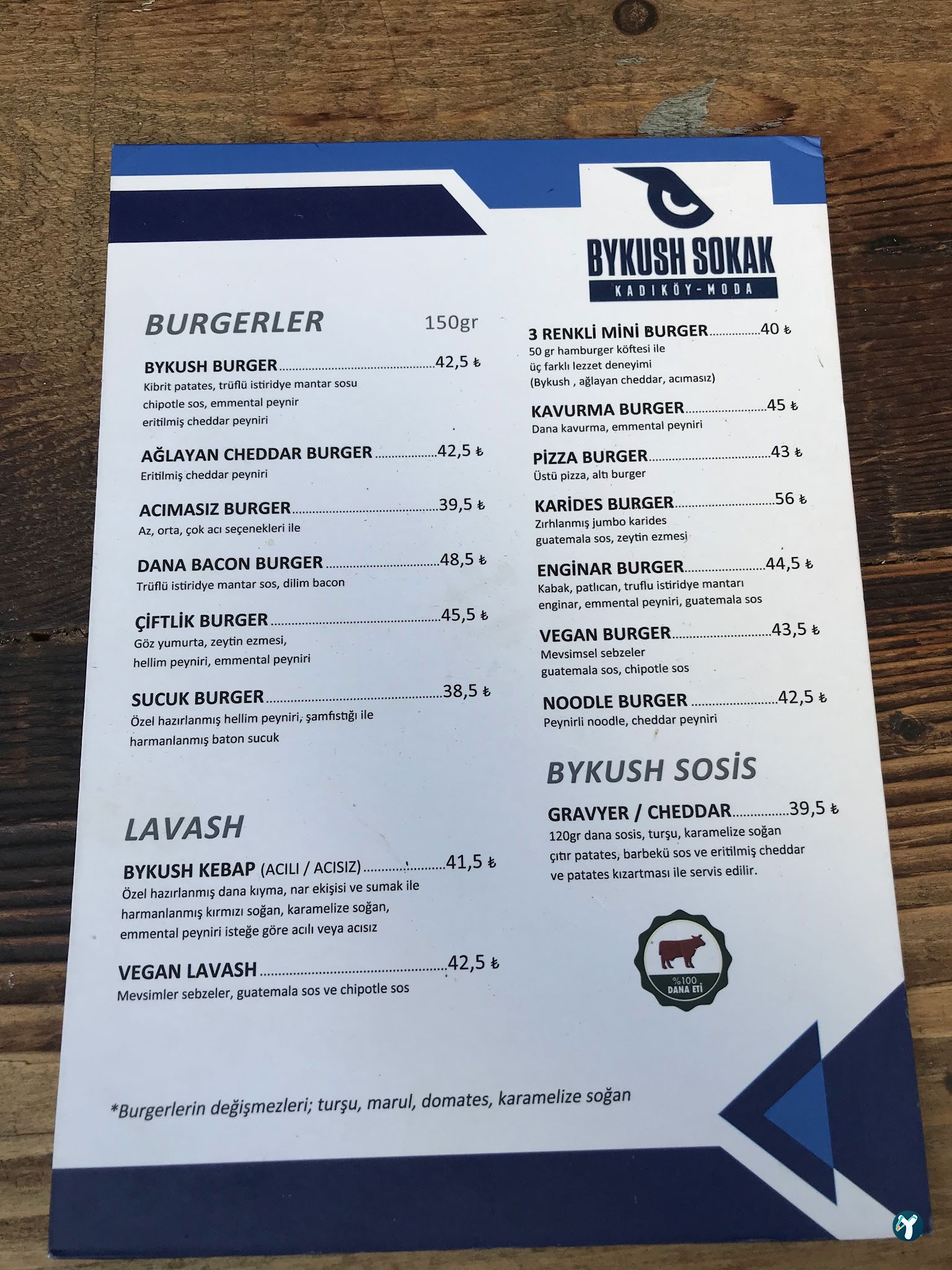 Bykush Sokak - Burger , Coffee & Dessert | Kadıköy Moda Kahve & Cafe
