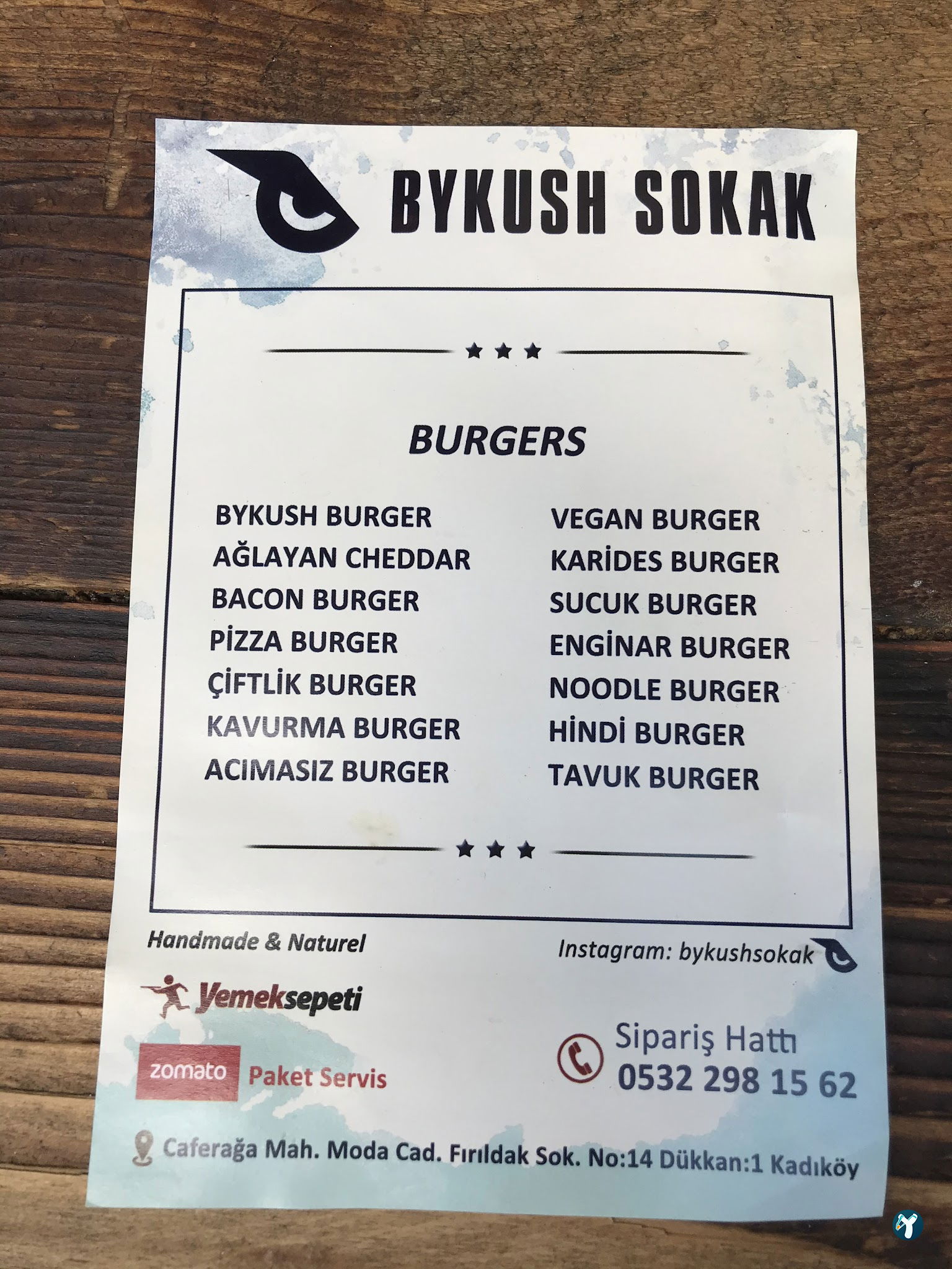 Bykush Sokak - Burger , Coffee & Dessert | Kadıköy Moda Kahve & Cafe