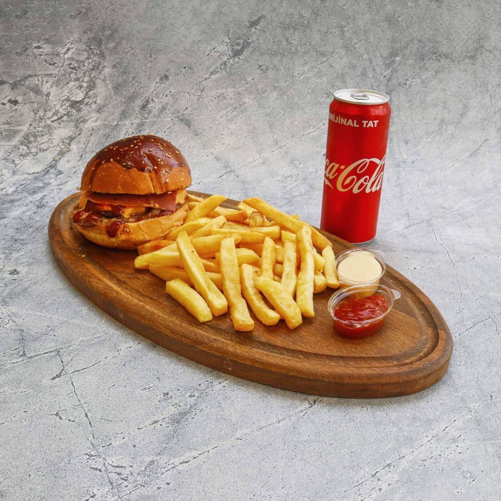 Double Sitting Bull Burger Menü