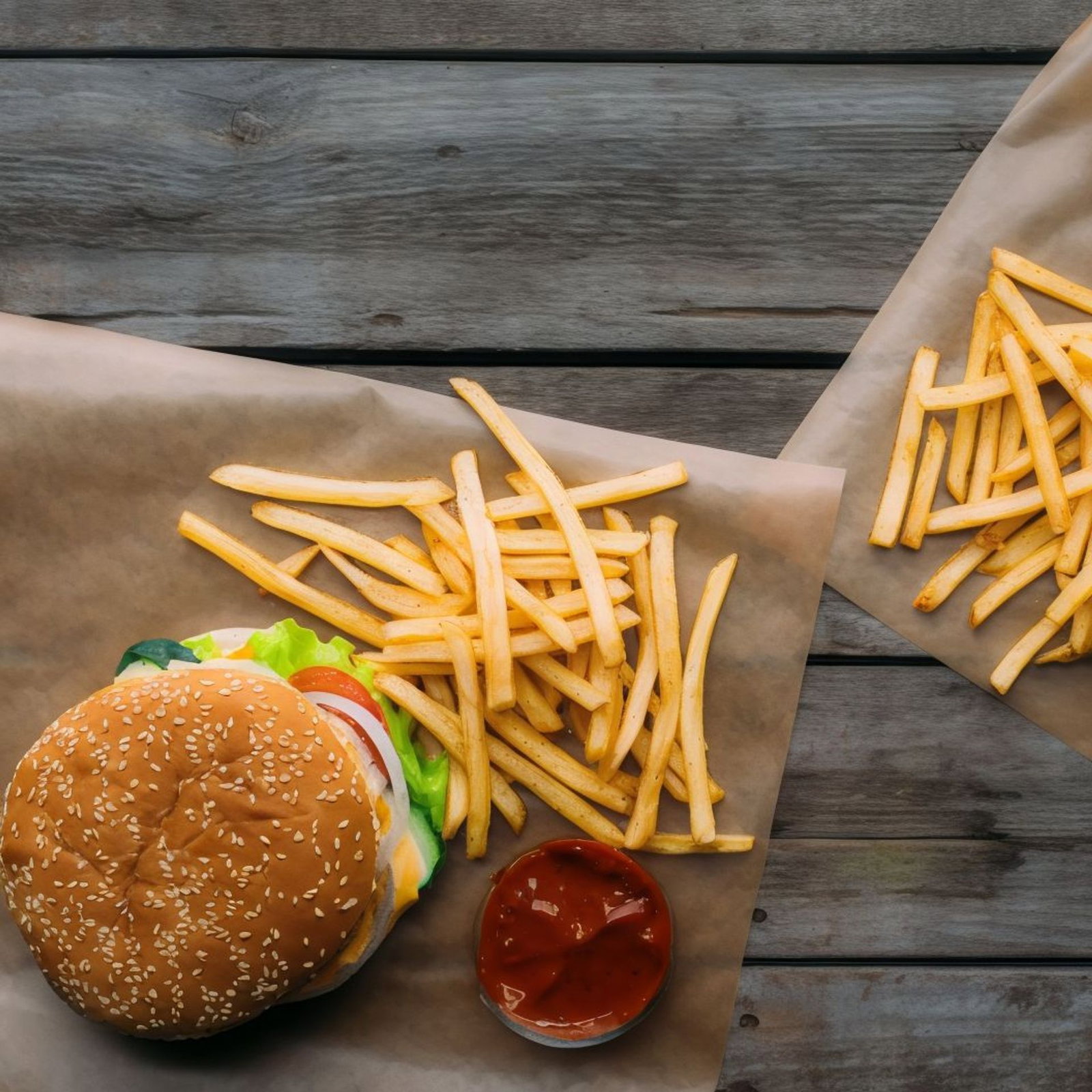 Junior Beğendili Burger & Patates Kızartması