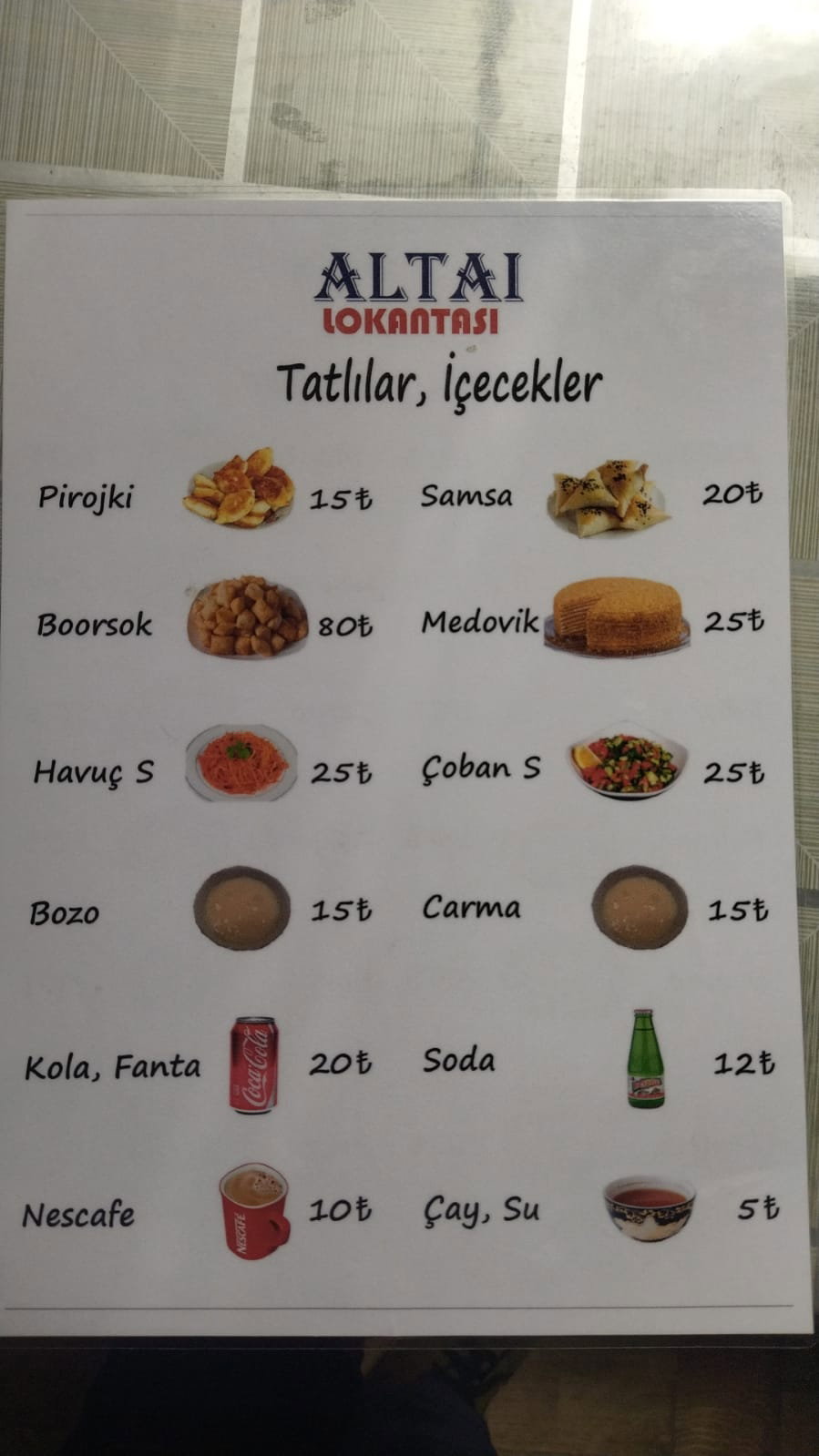 Altay Orta Asya Sofrasi