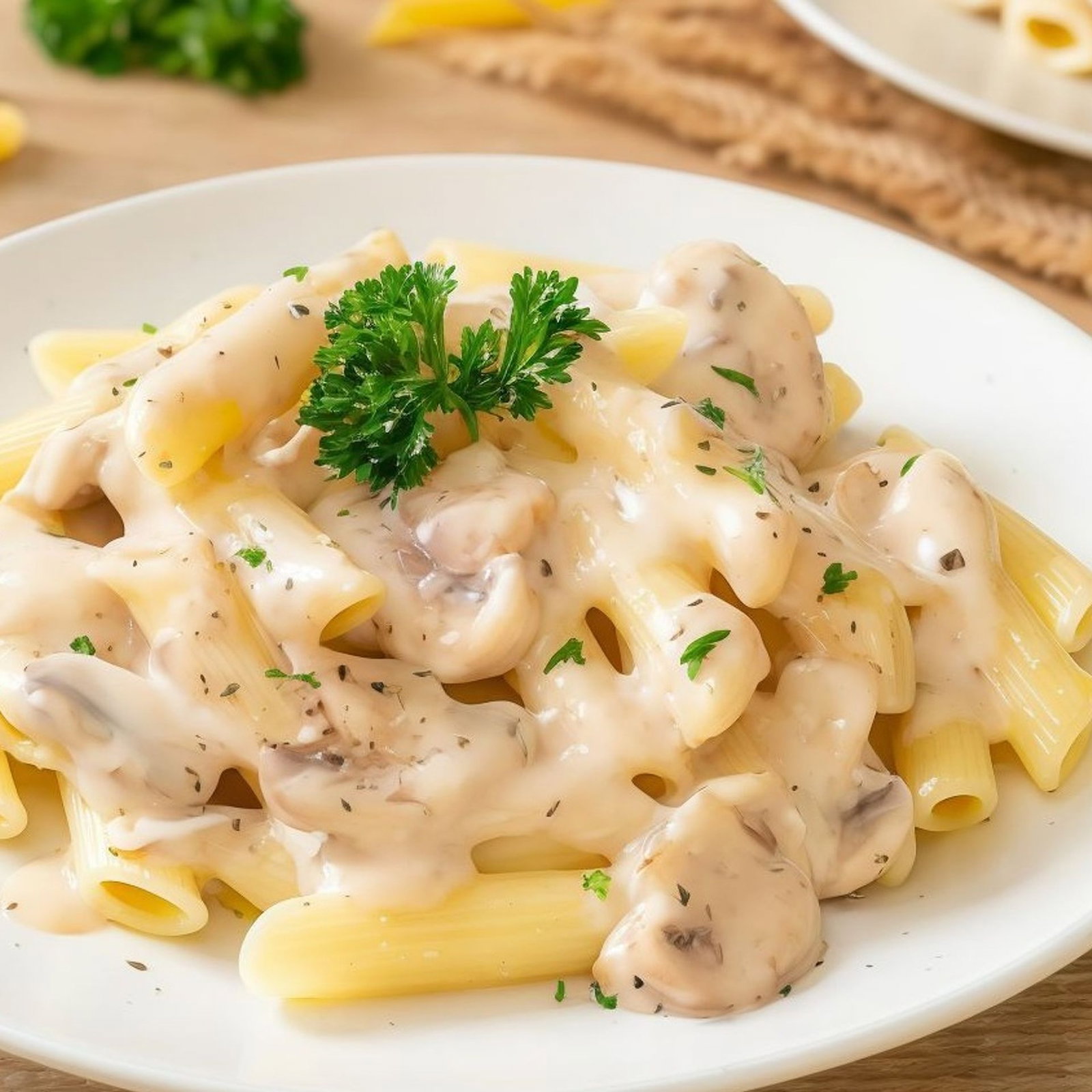 Kremalı Tavuklu Penne
