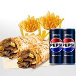 2'li Et Döner Medium Dürüm Menü