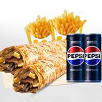 2'li Et Döner Large Dürüm (45 cm.) Menü