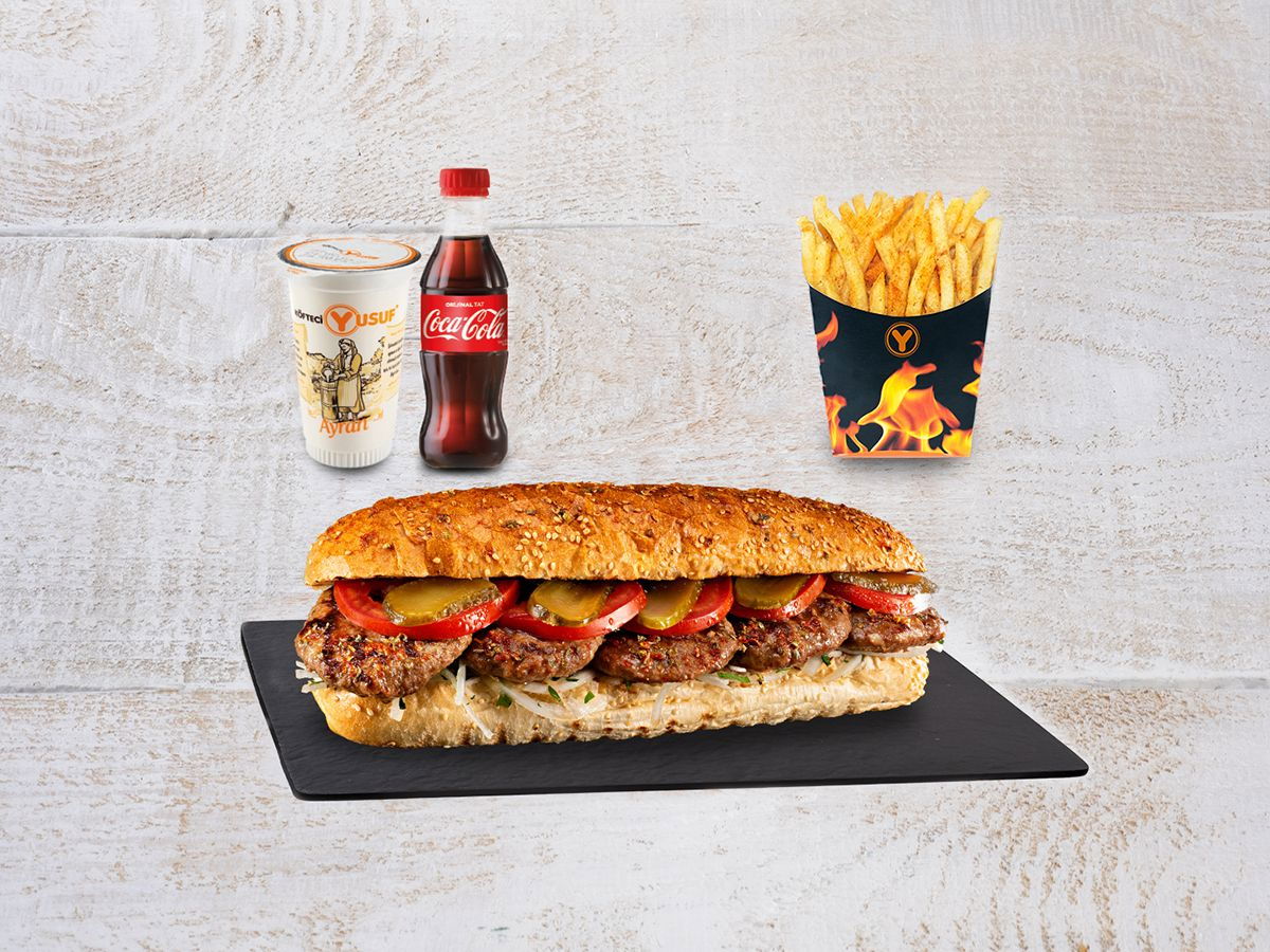 Patatesli Tam Porsiyon Ekmek Arası Köfte Menü