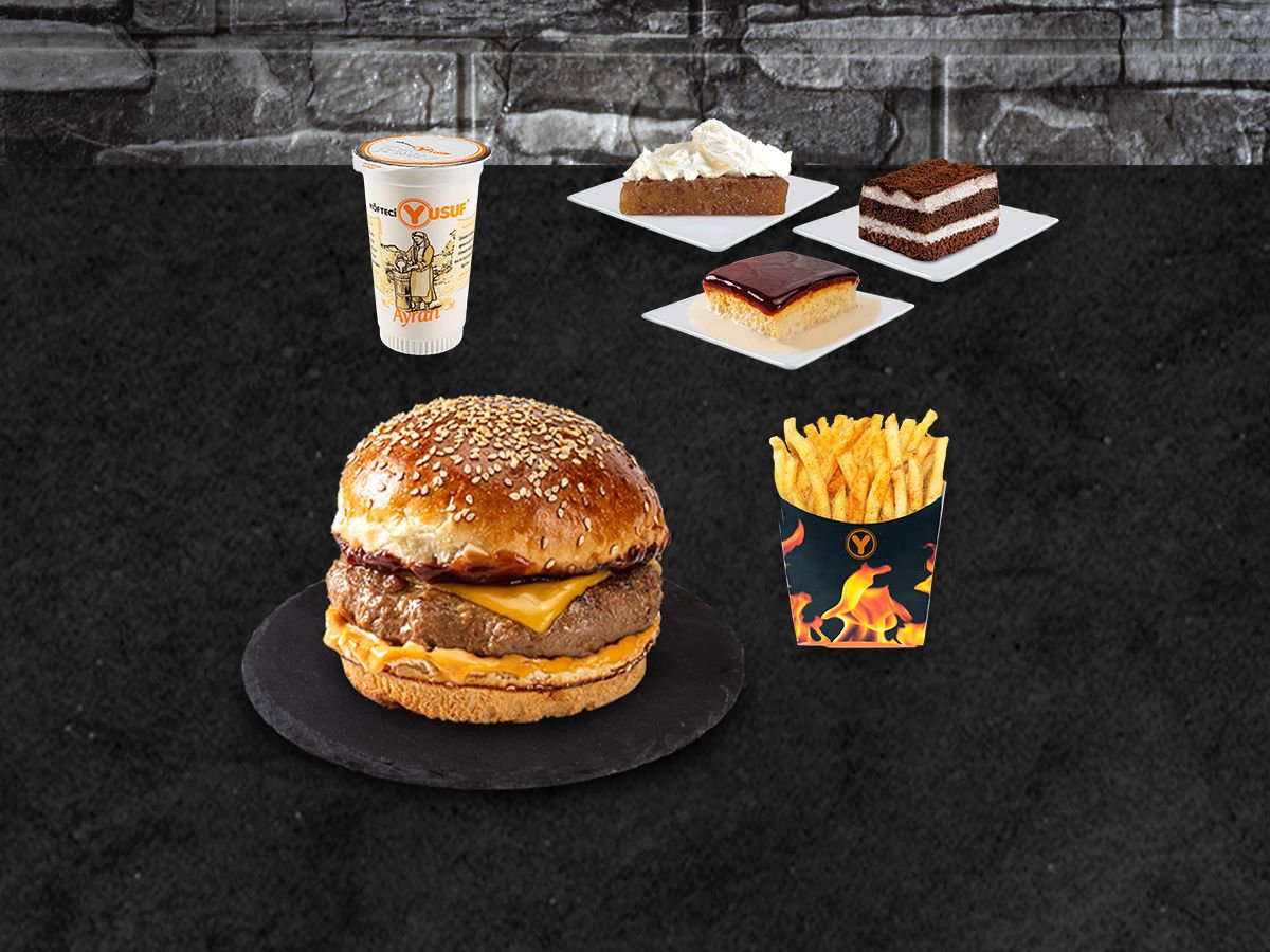Burger (Tek Köfte) Dört Dörtlük Menü