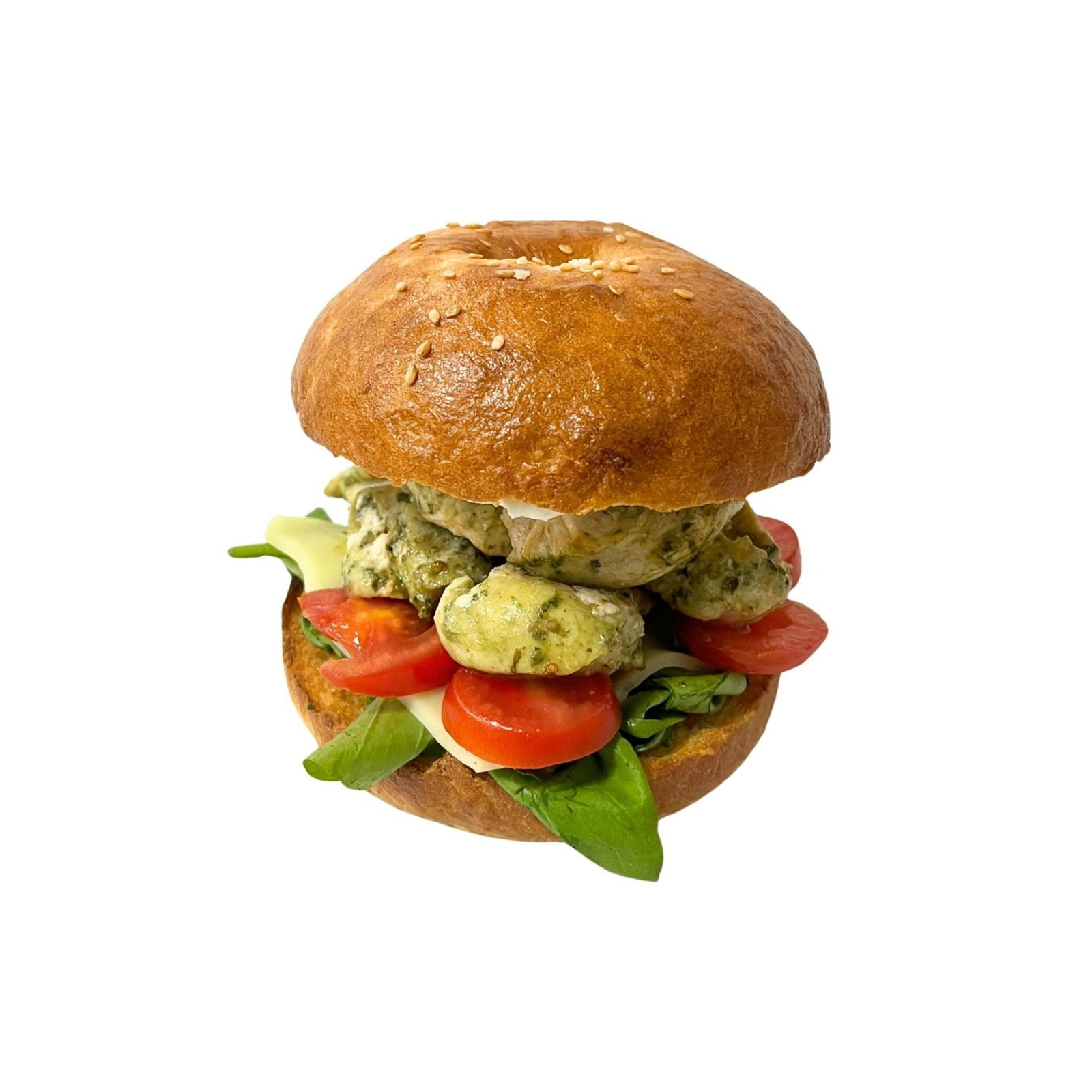Ciabatta Ekmeğine Pesto Soslu Tavuklu Sandviç