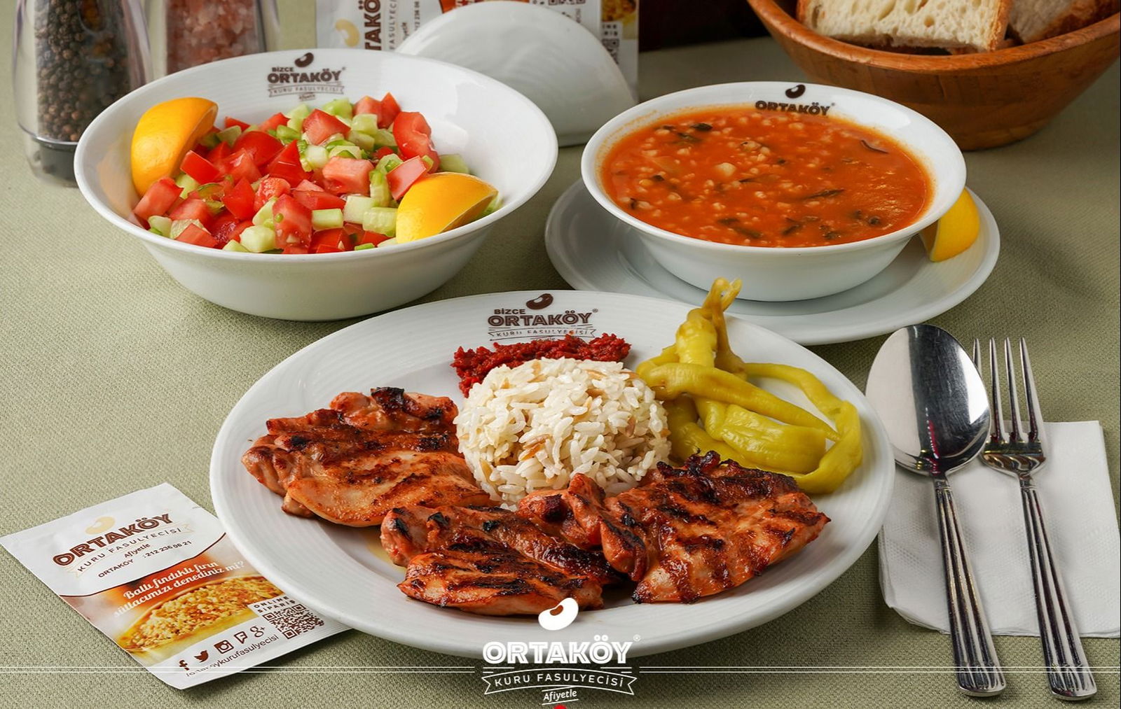 Çorba & Tavuk Pirzola & Salata Menü