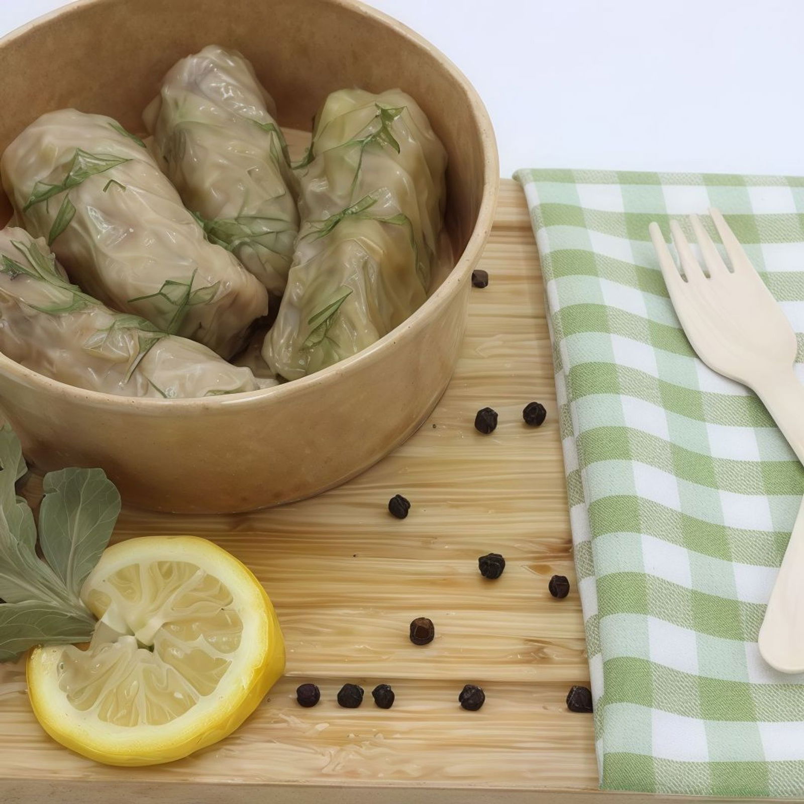 Zeytinyağlı Beyaz Lahana Sarması