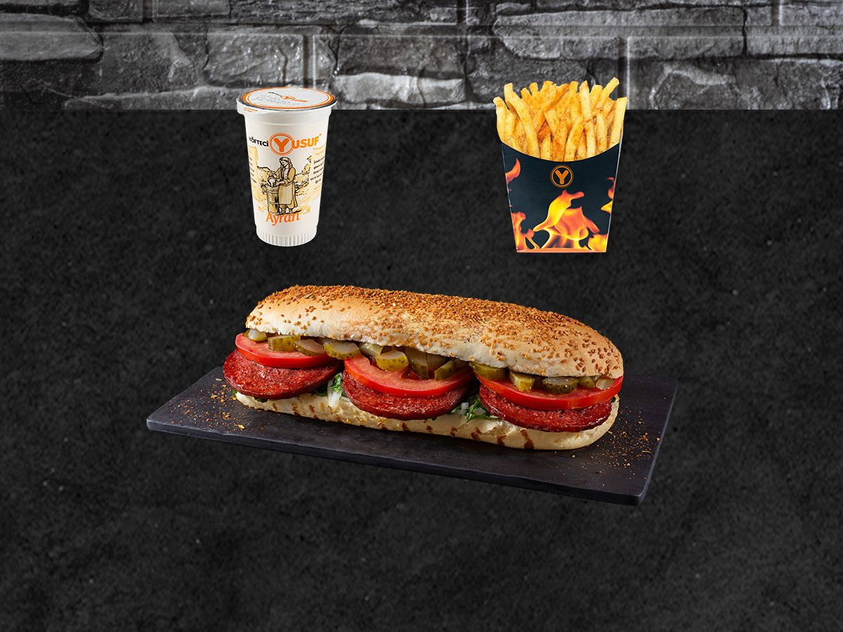 Patatesli Yarım Porsiyon Ekmek Arası Sucuk Menü