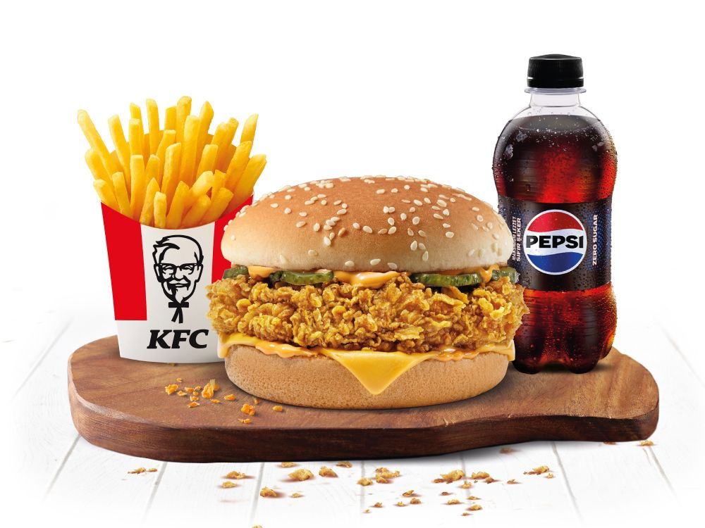 KFC Cruncheesy Burger Menü
