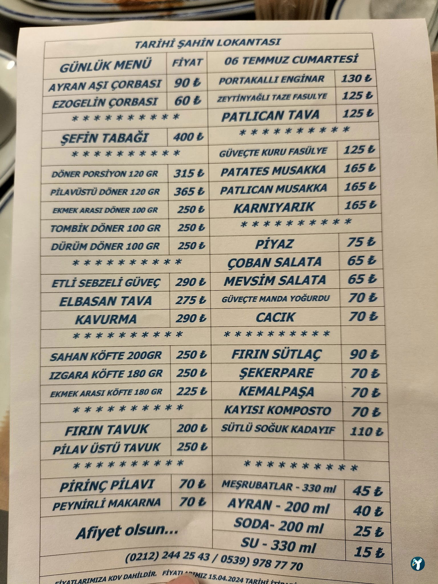 Ii.Tarihi Şahin Lokantası
