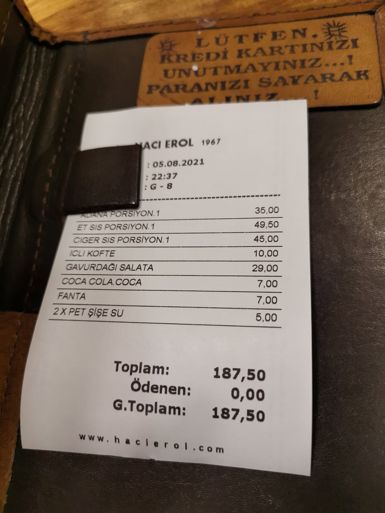 Hacı Erol Et Lokantası | 1967