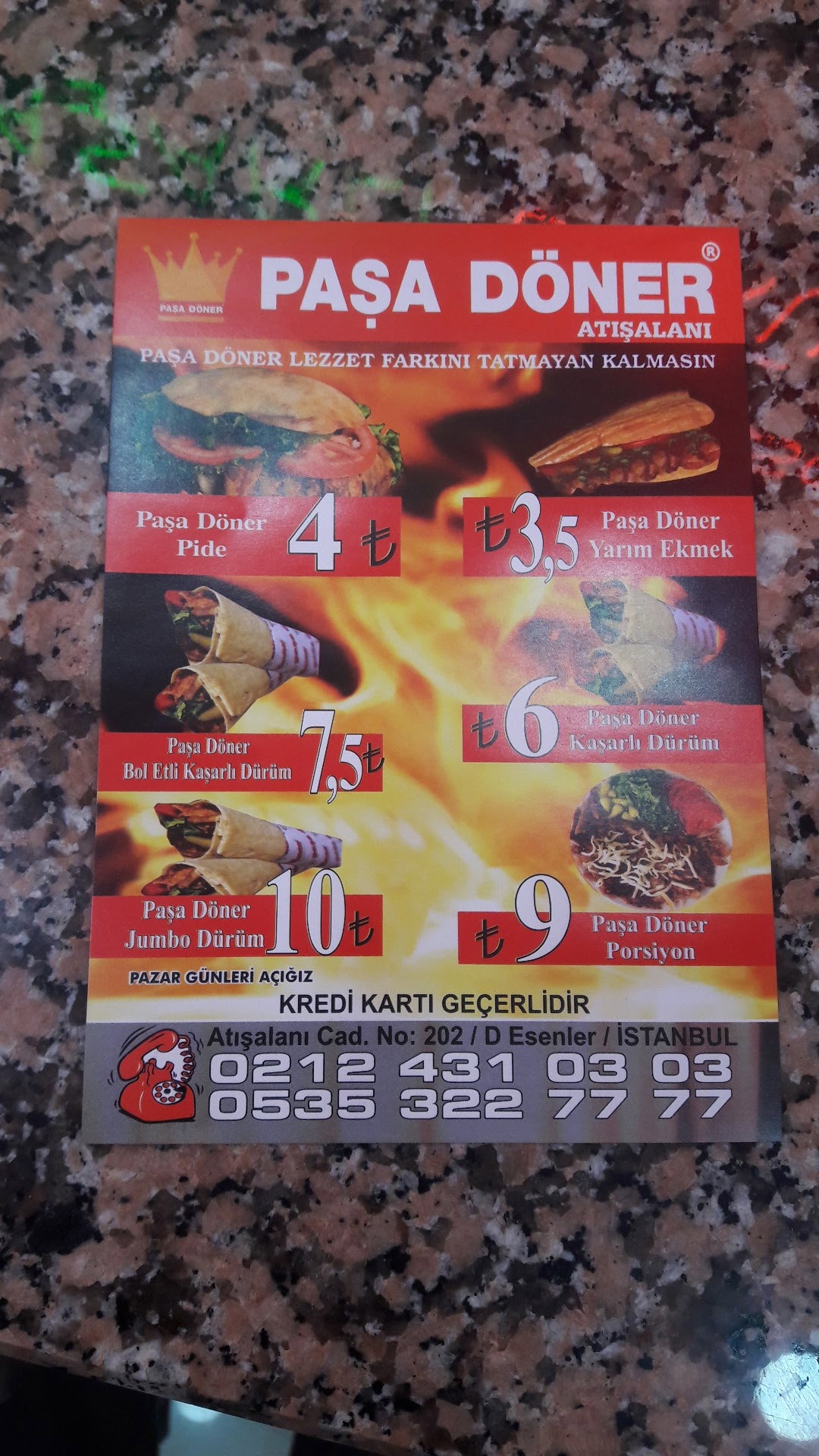 Paşa Döner Atışalanı