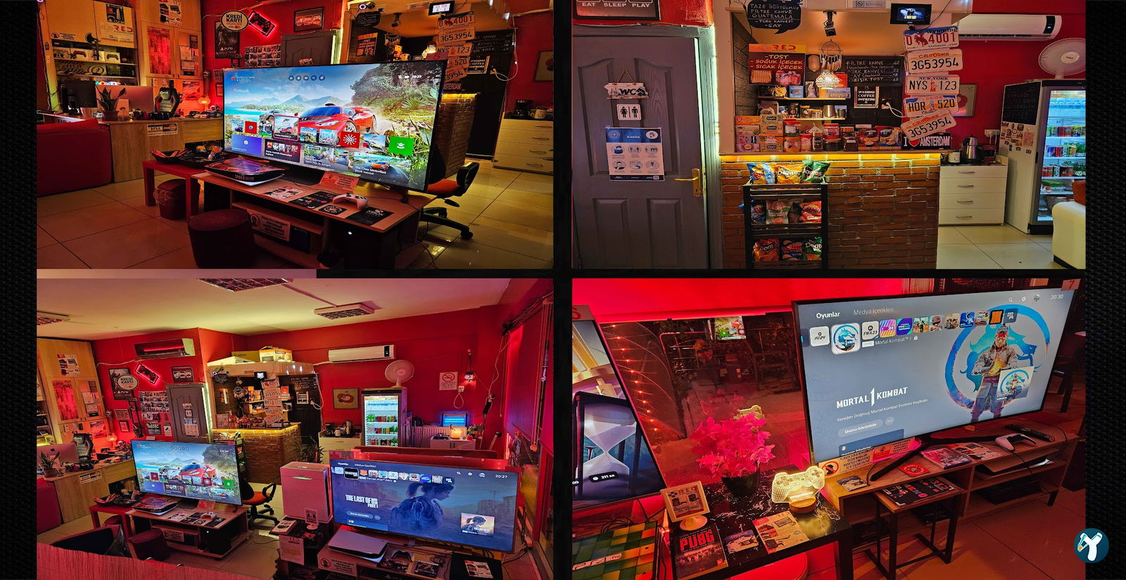 Red Playstation Cafe Ps5 Pro & Xbox