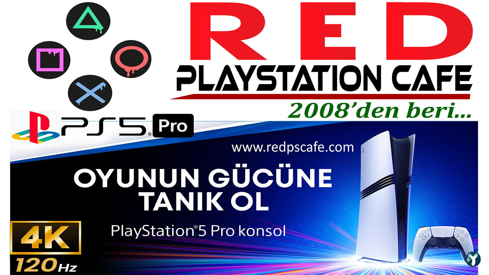 Red Playstation Cafe Ps5 Pro & Xbox