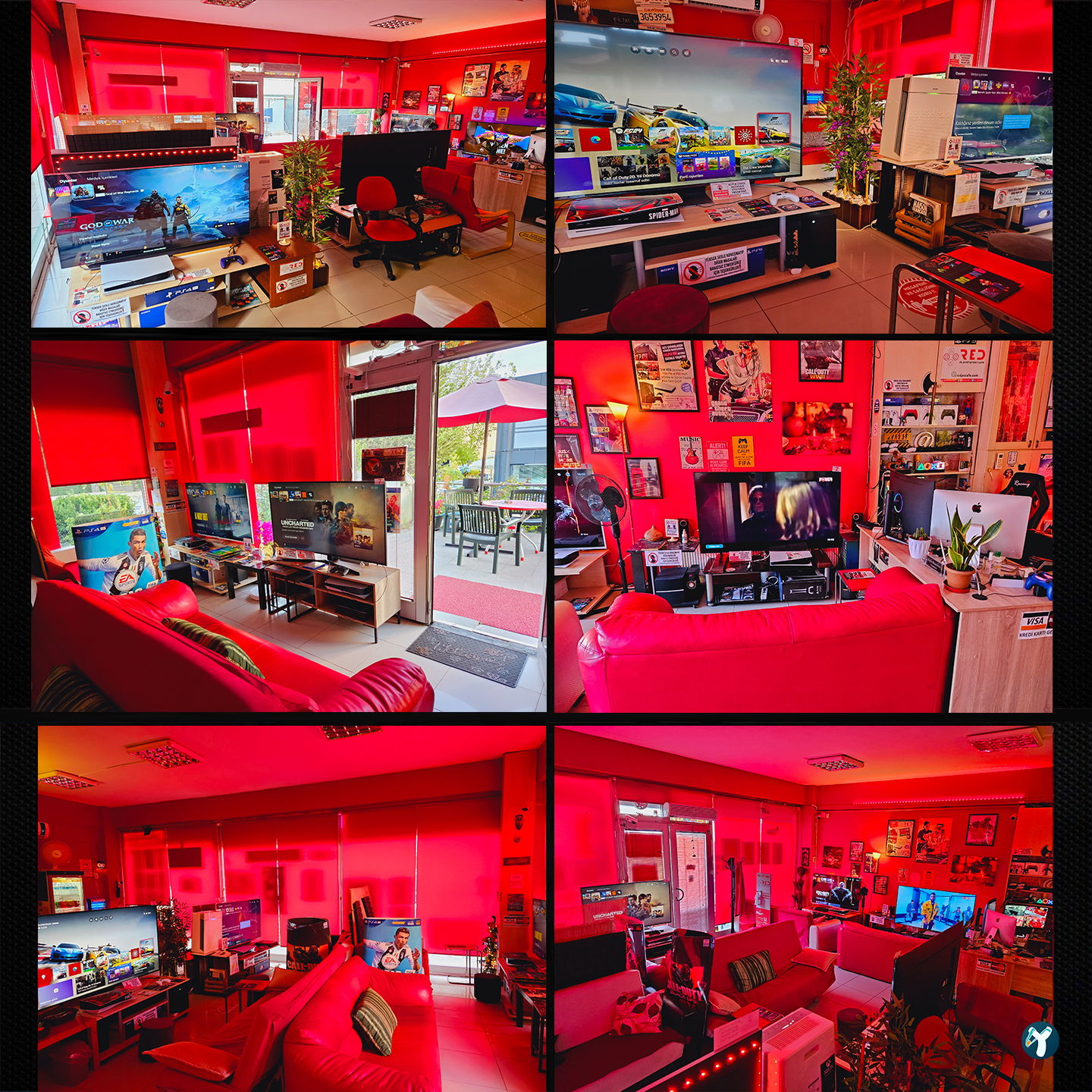 Red Playstation Cafe Ps5 Pro & Xbox