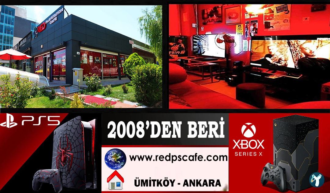 Red Playstation Cafe Ps5 Pro & Xbox