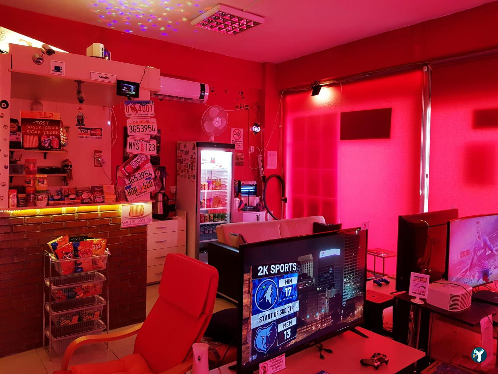Red Playstation Cafe Ps5 Pro & Xbox