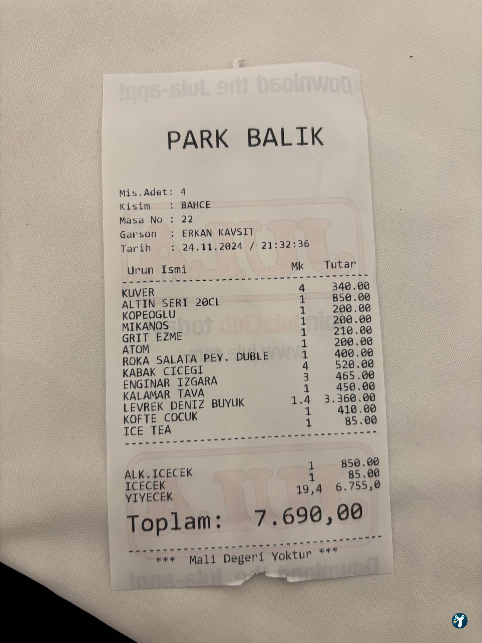 Park Balık Restaurant Çekmeköy