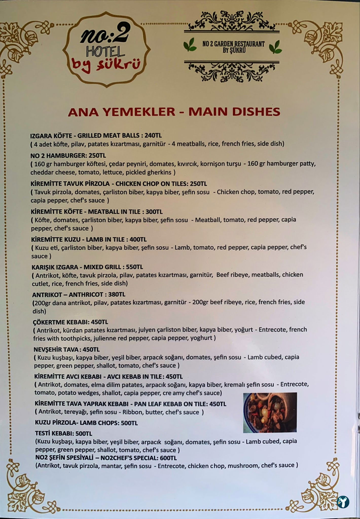 No:2 Garden Restaurant ( By Şükrü )