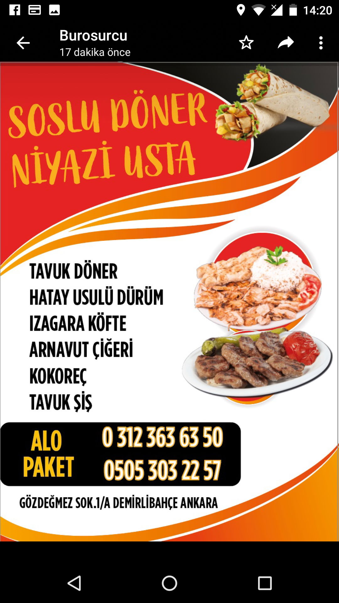 Soslu Döner