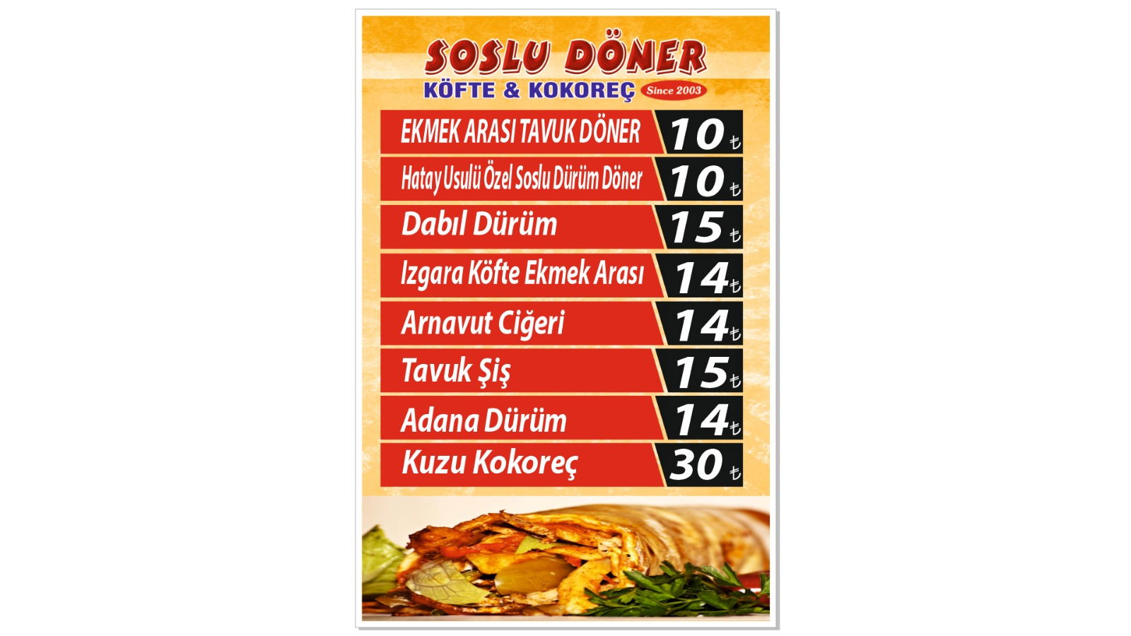 Soslu Döner