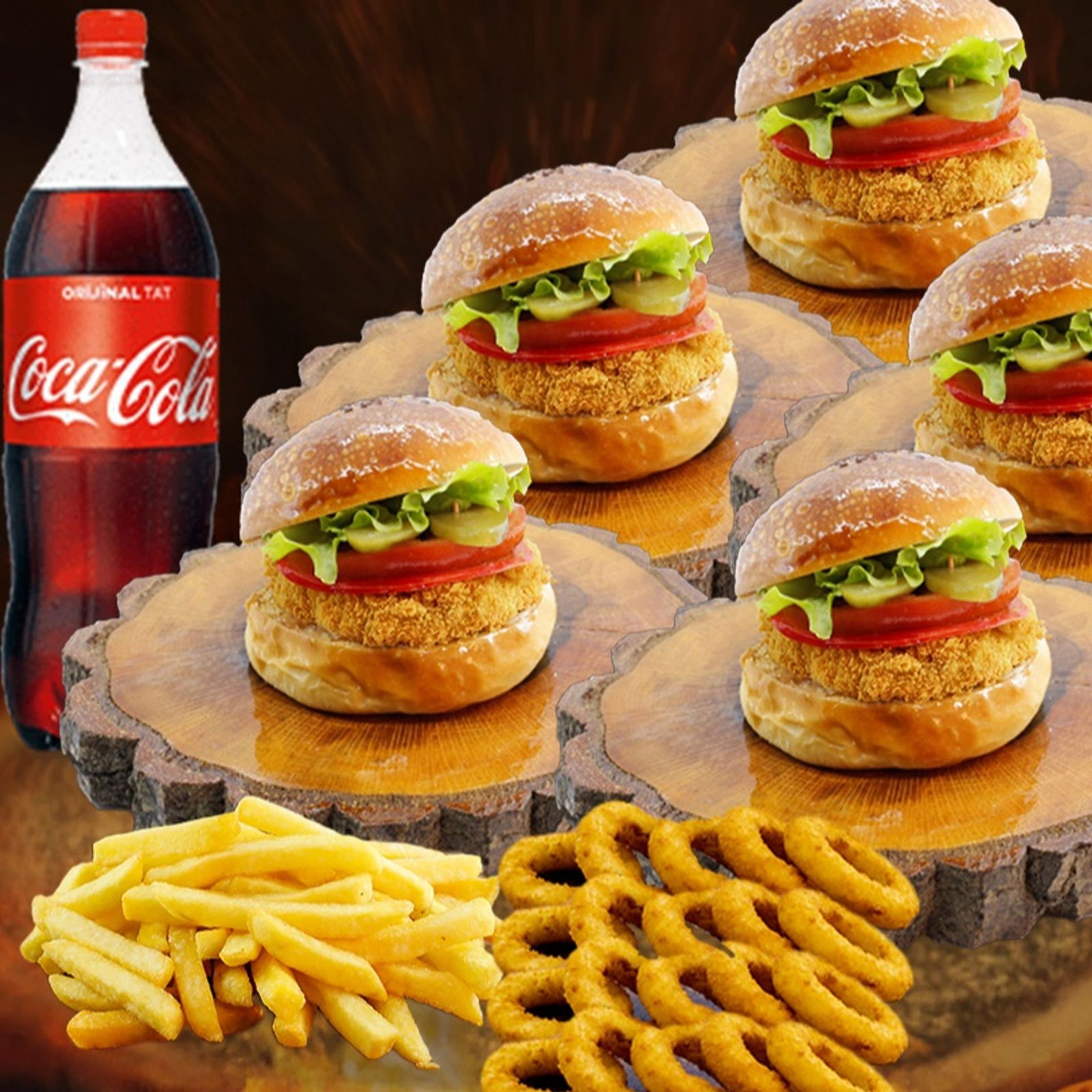 5 Kişilik Tavuk Burger Menü