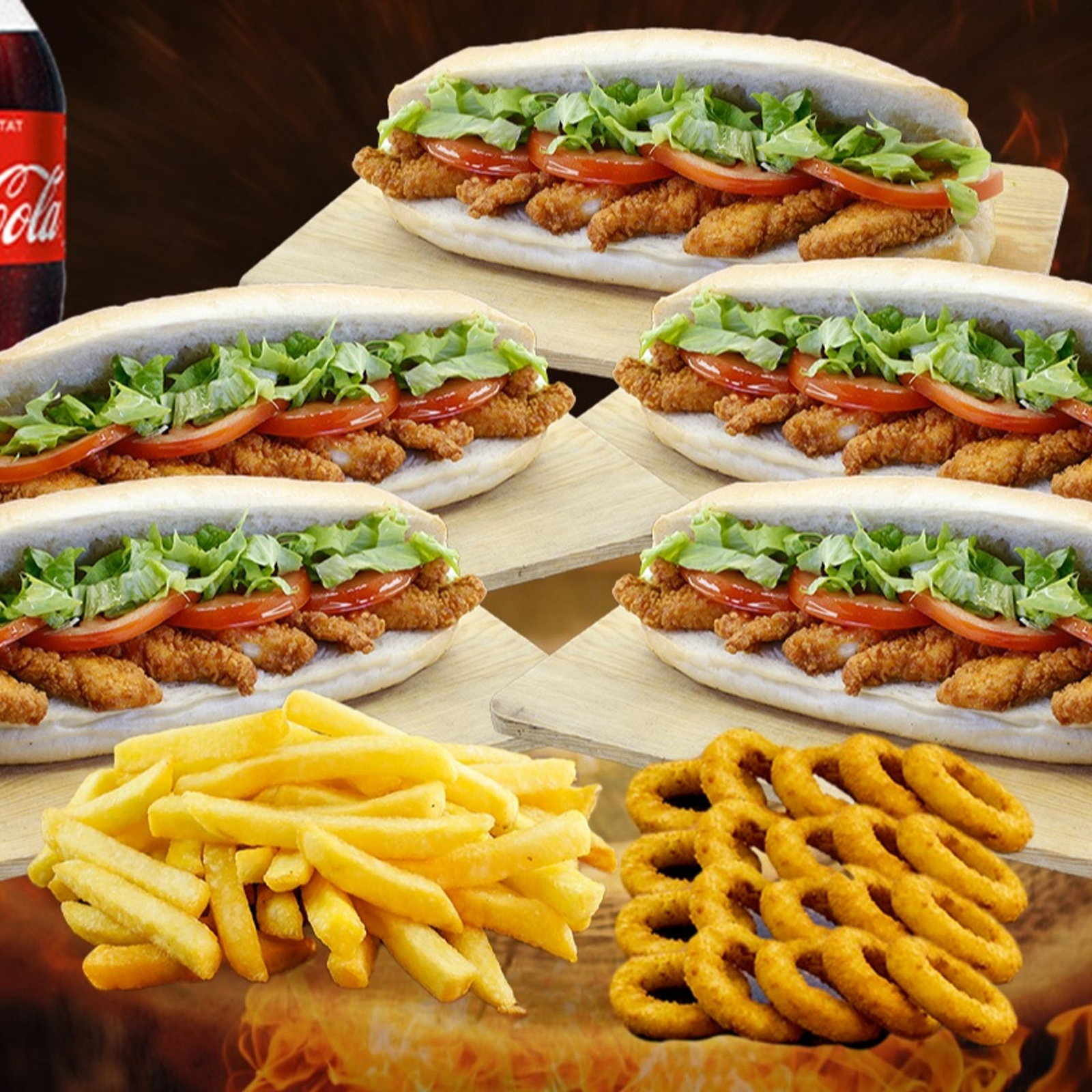 5 Kişilik Ekmek Arası Çıtır Tavuk Menü